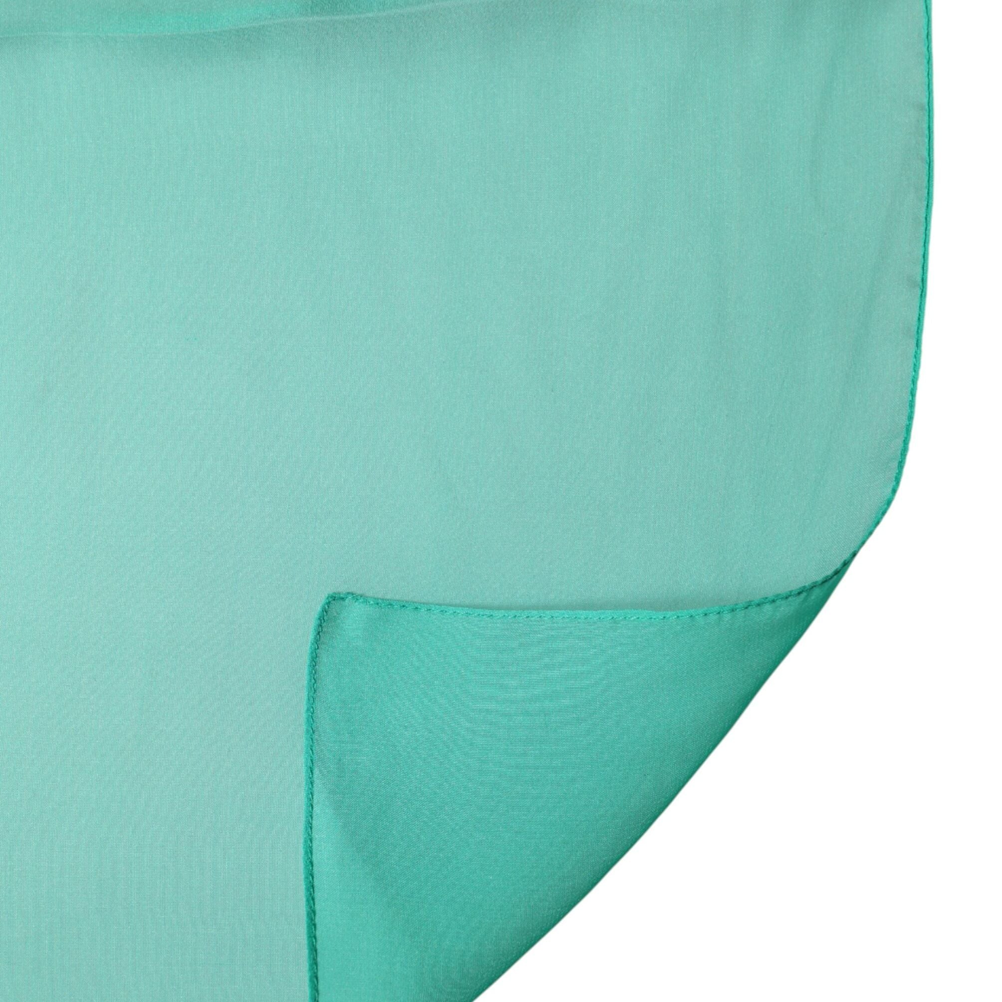 Dolce & Gabbana Green Stole Silk Neck Wrap Shawl Scarf