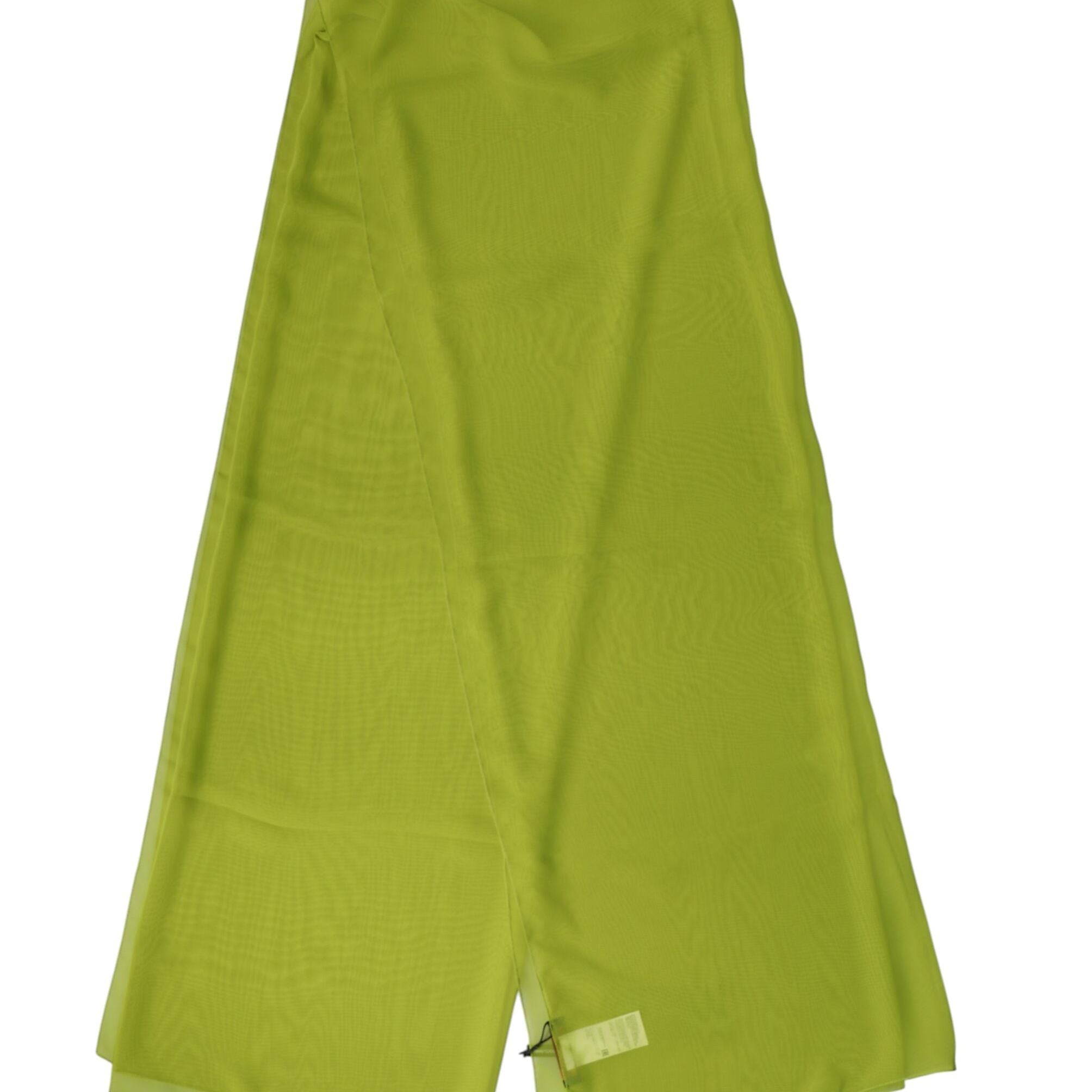 Dolce & Gabbana Green Polyester Stole Neck Wrap Shawl Scarf