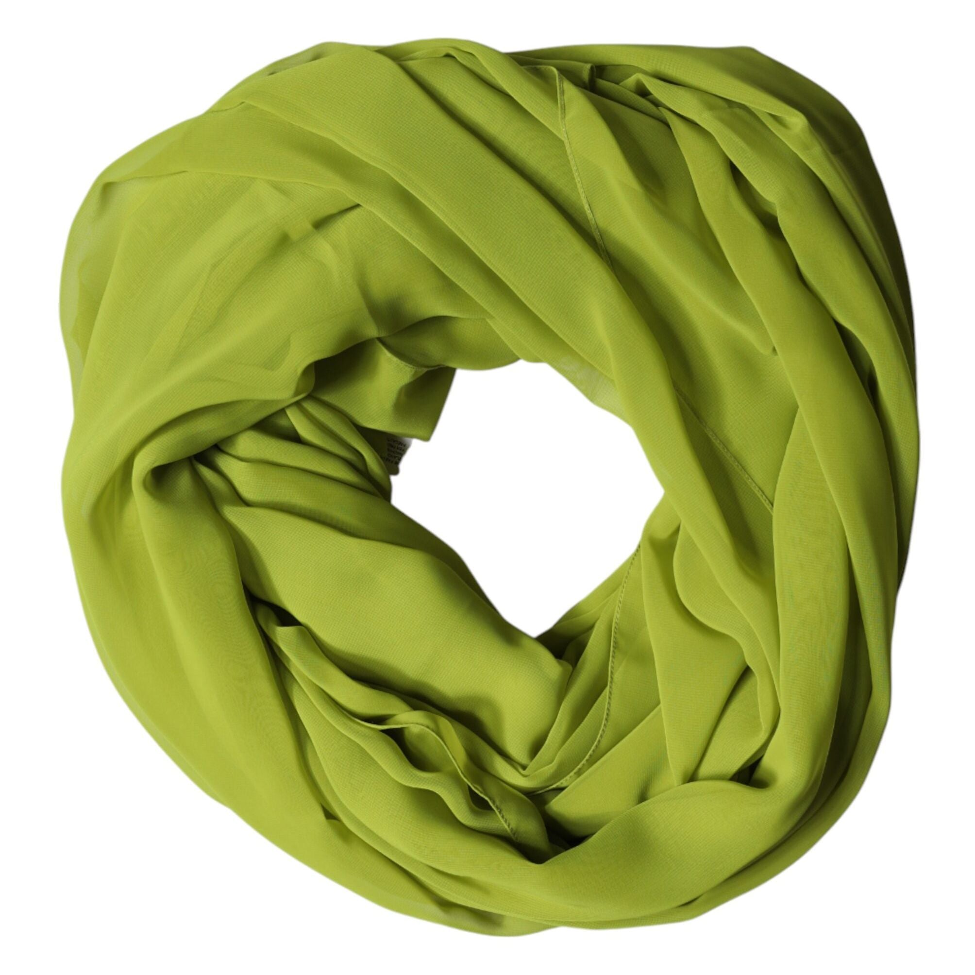 Dolce & Gabbana Green Polyester Stole Neck Wrap Shawl Scarf