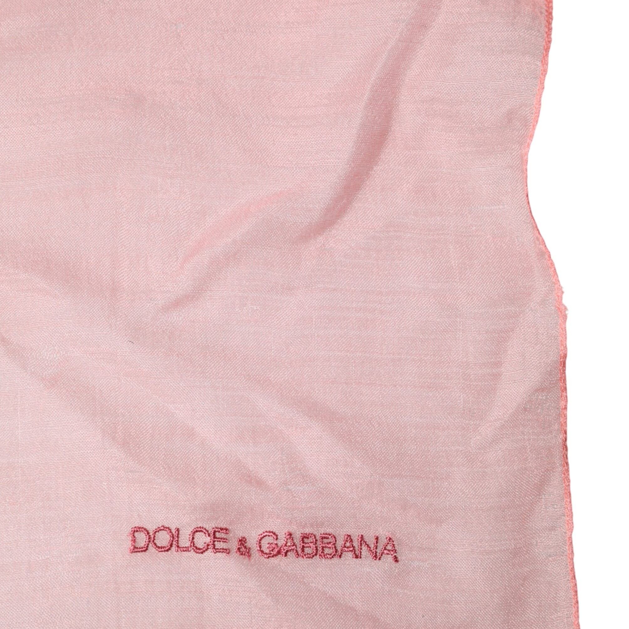Dolce & Gabbana Light Pink Cashmere Neck Wrap Shawl Scarf