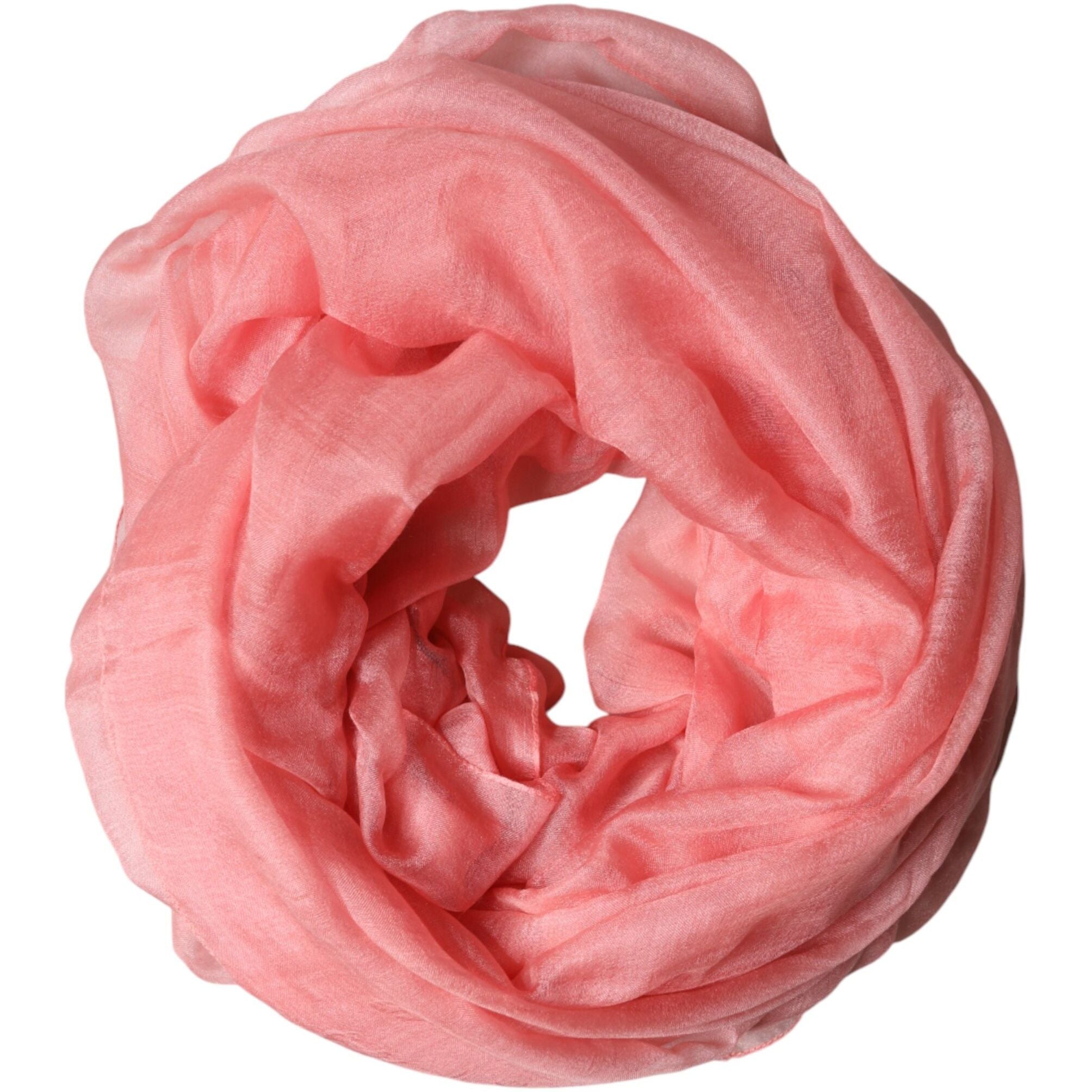 Dolce & Gabbana Light Pink Cashmere Neck Wrap Shawl Scarf