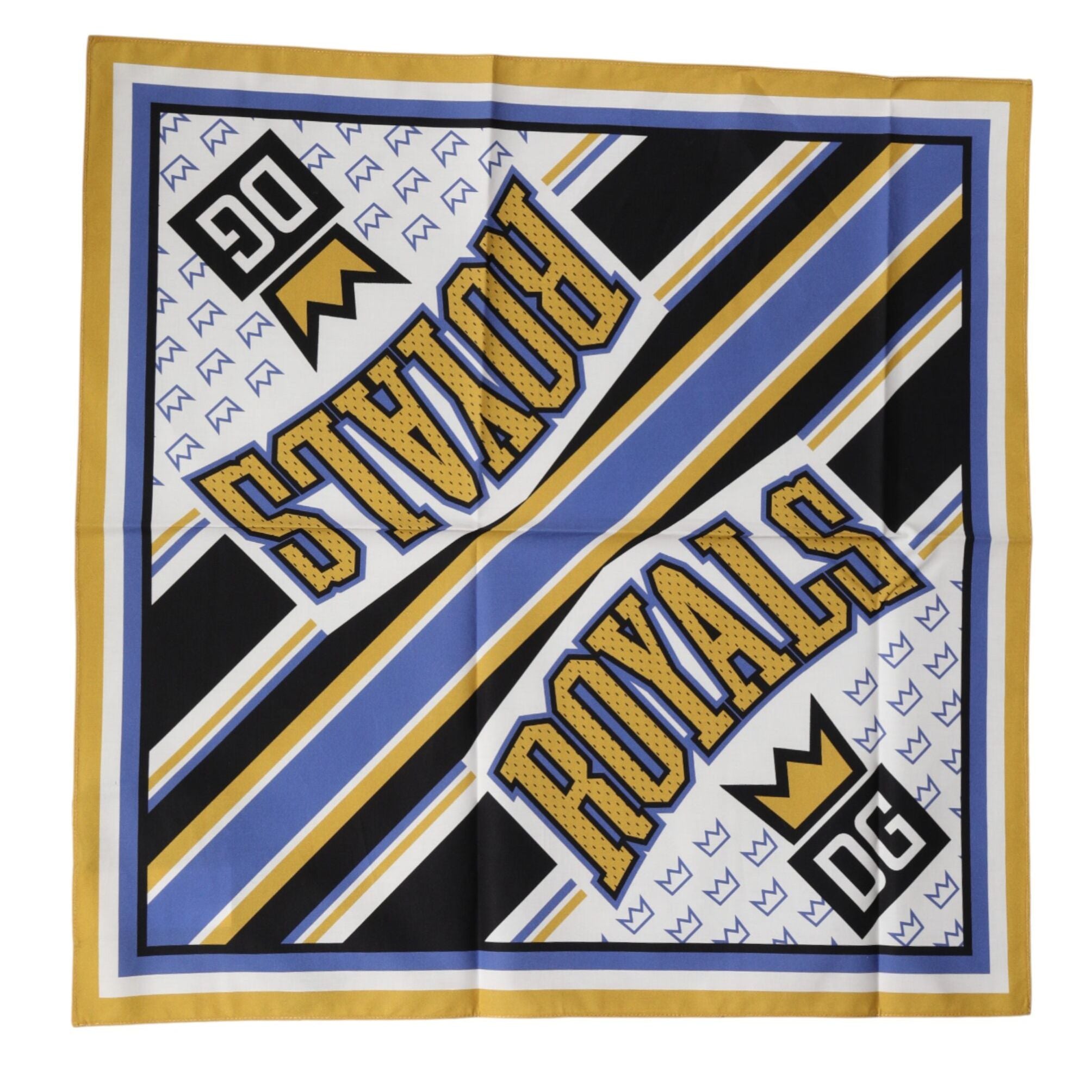 Dolce & Gabbana Multicolor DG Royals Square Foulard Men 50cm x 50cm Scarf