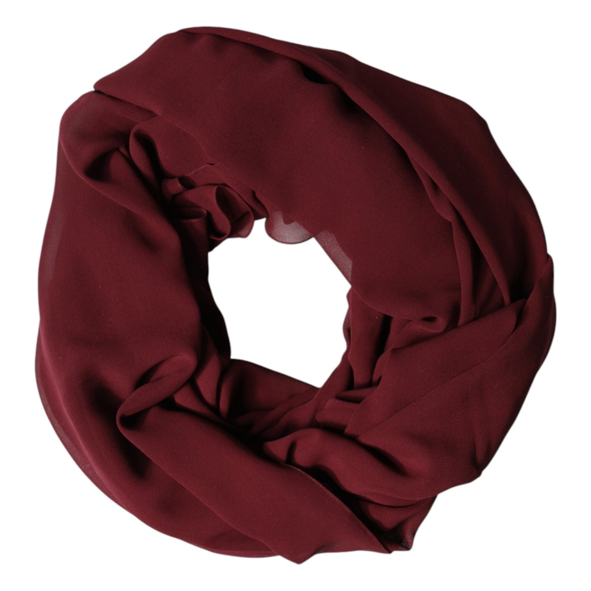 Dolce & Gabbana Maroon Silk Stole Neck Wrap Shawl Men 200cm x 130cm Scarf