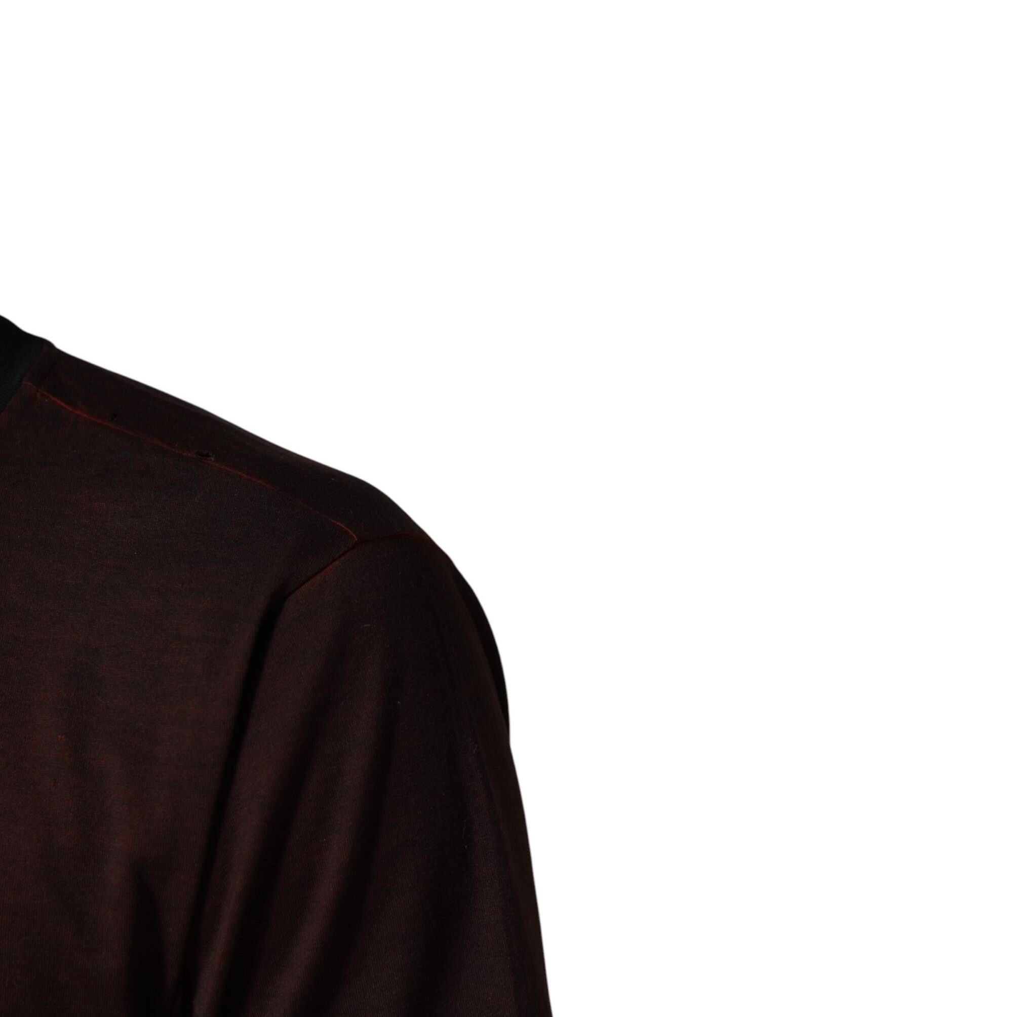 Dolce & Gabbana Maroon DG Crown Cotton Crew Neck Men T-shirt