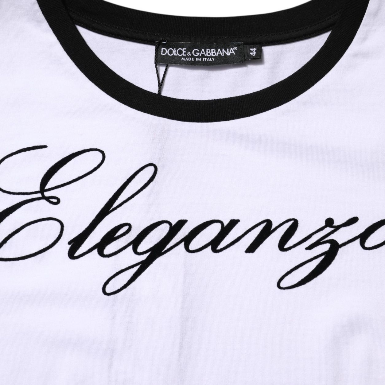 Dolce & Gabbana White Eleganza Cotton Crew Neck Tee T-shirt