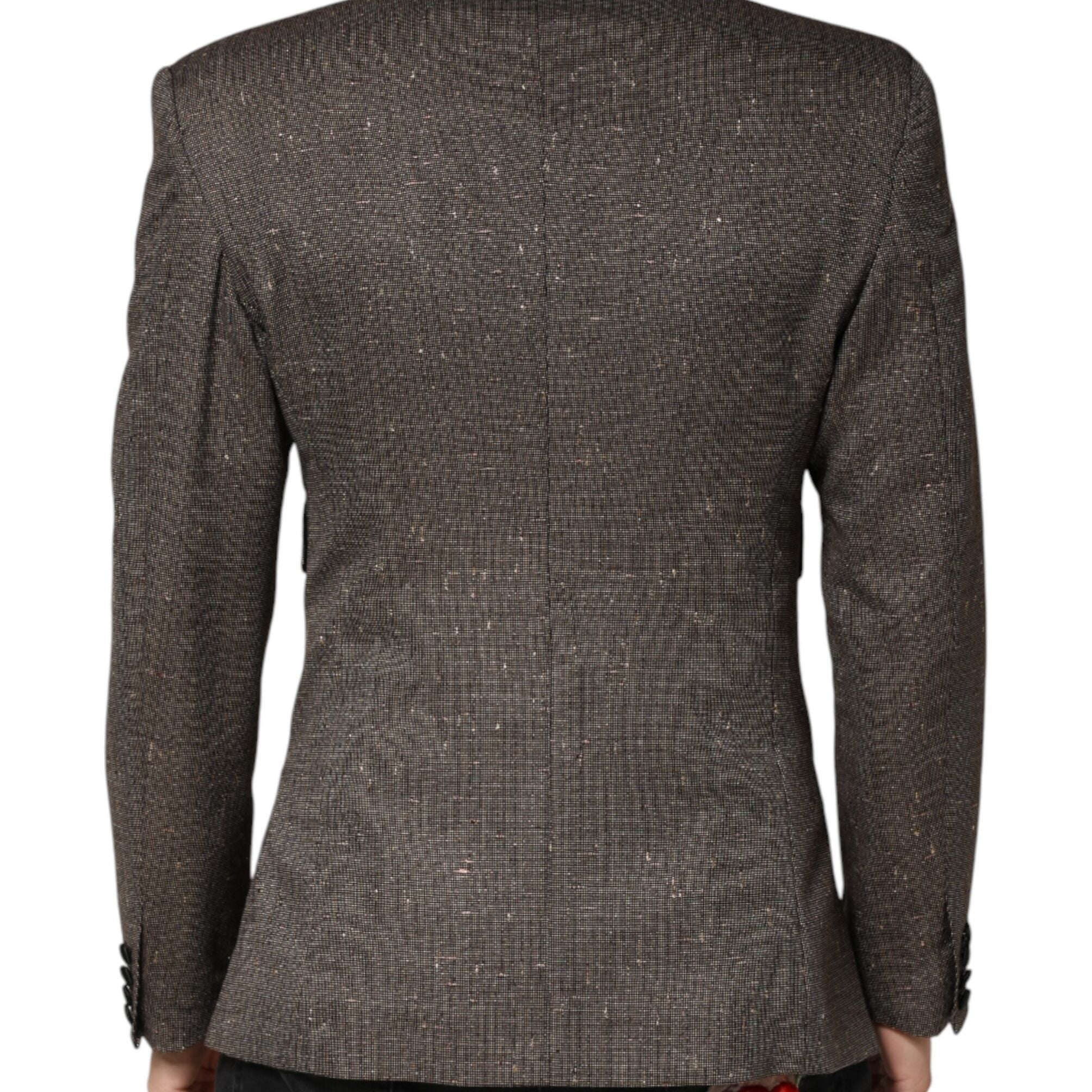 Dolce & Gabbana Gray Double Breasted 2 Button Jacket Blazer
