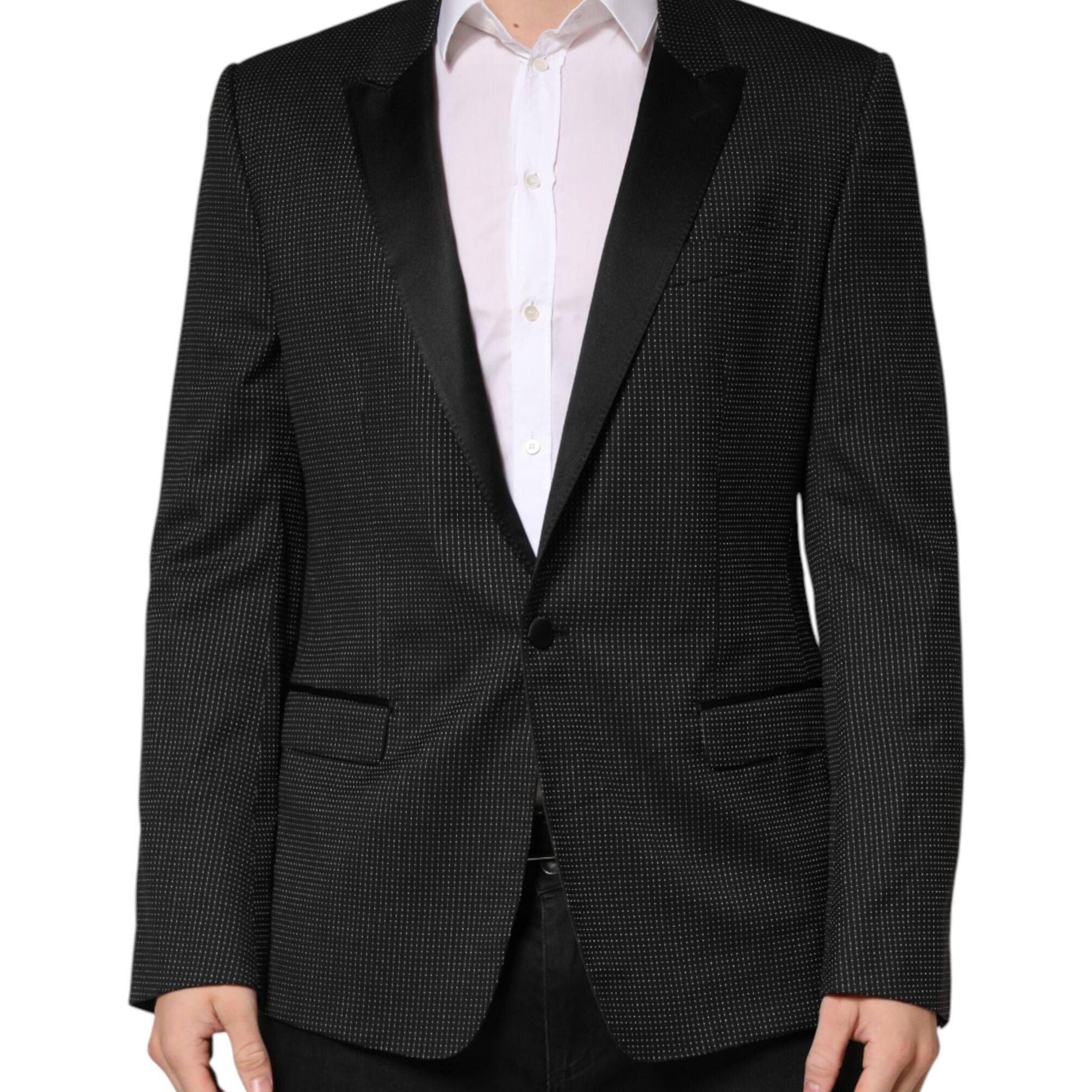 Dolce & Gabbana Black Fantasy Single Breasted Jacket Blazer