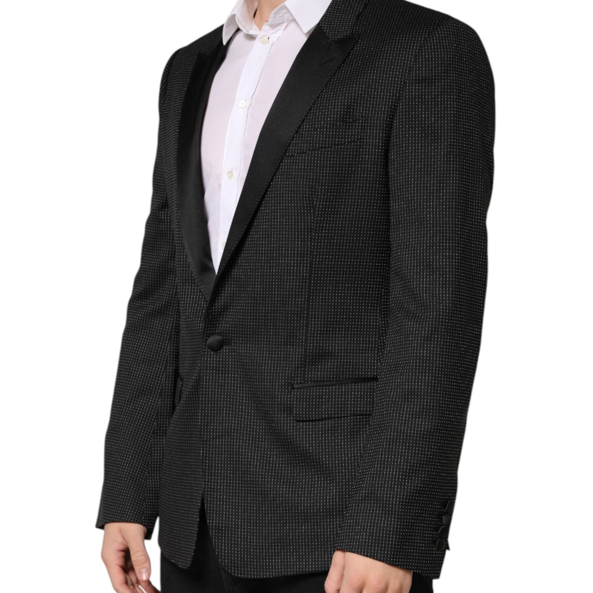 Dolce & Gabbana Black Fantasy Single Breasted Jacket Blazer