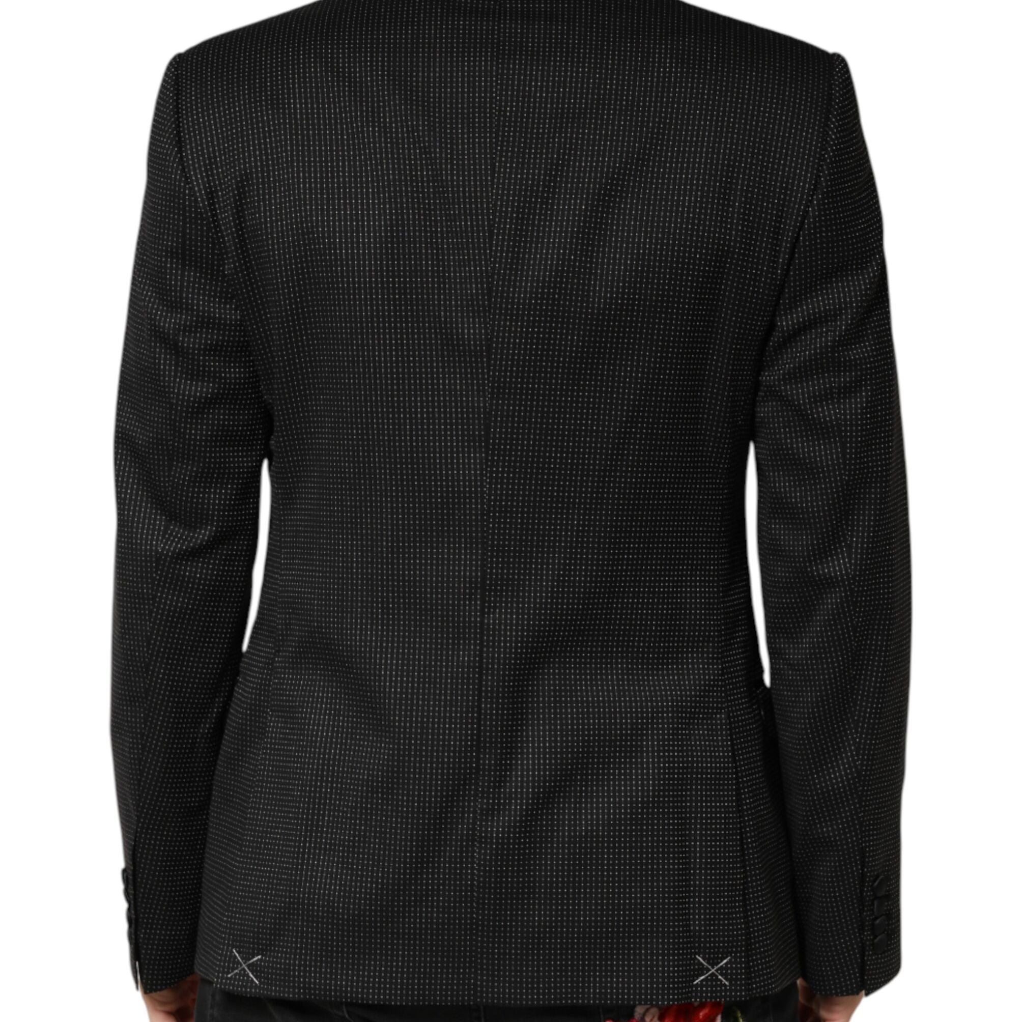 Dolce & Gabbana Black Fantasy Single Breasted Jacket Blazer