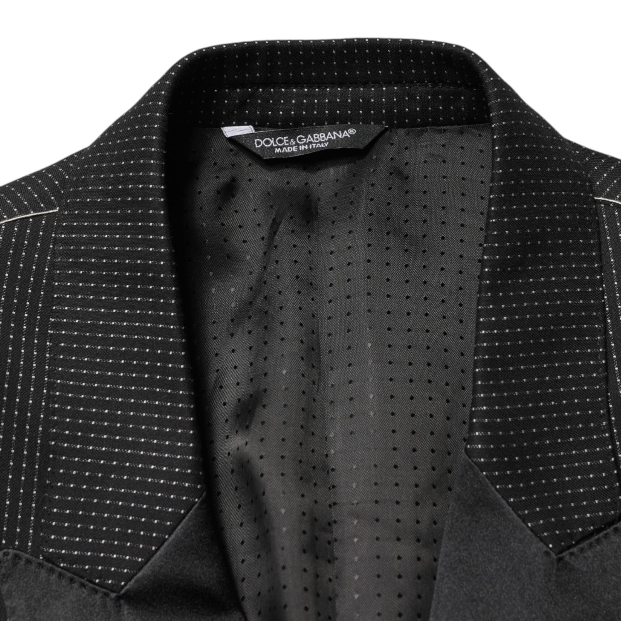 Dolce & Gabbana Black Fantasy Single Breasted Jacket Blazer