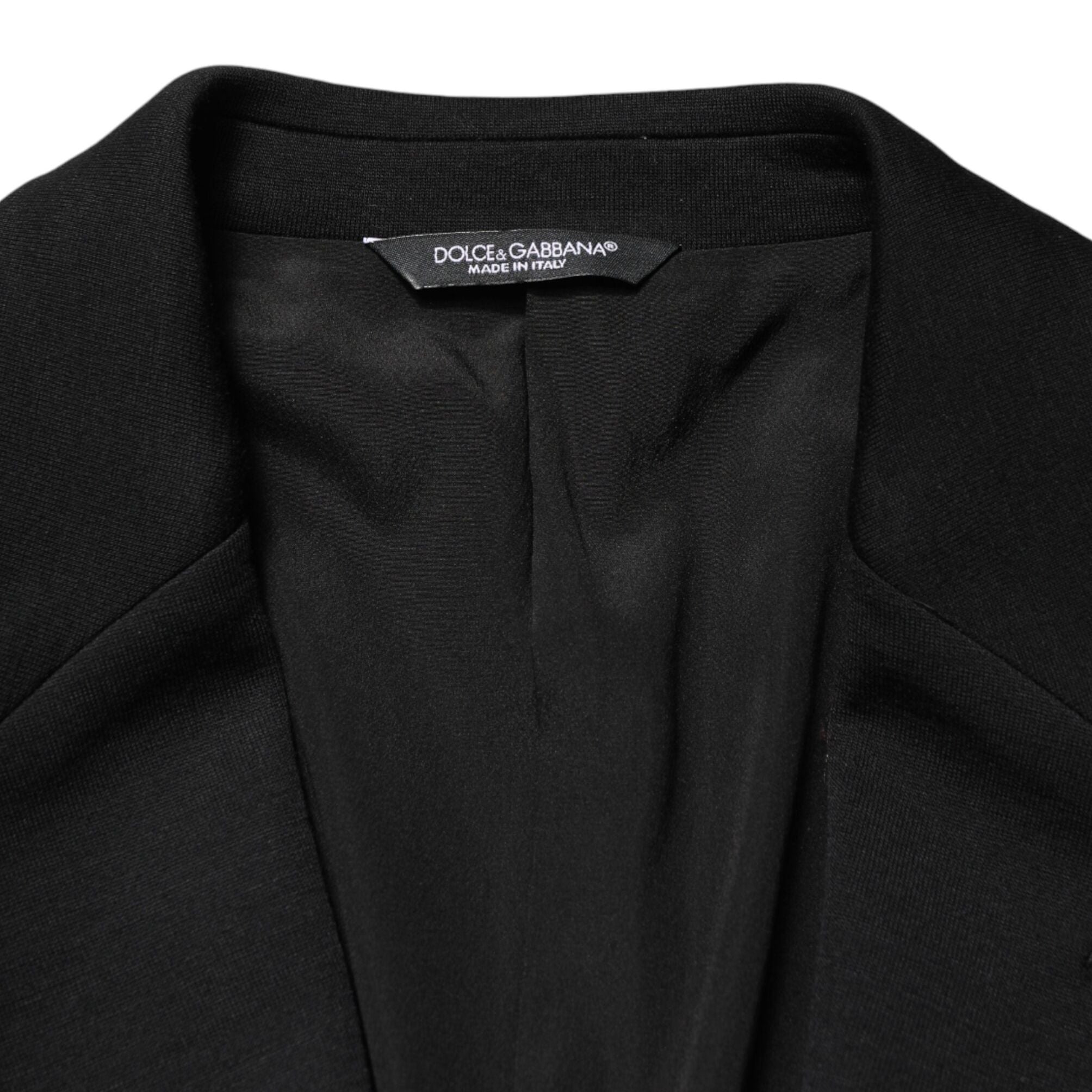 Dolce & Gabbana Black Wool Single Breasted 2 Button Blazer