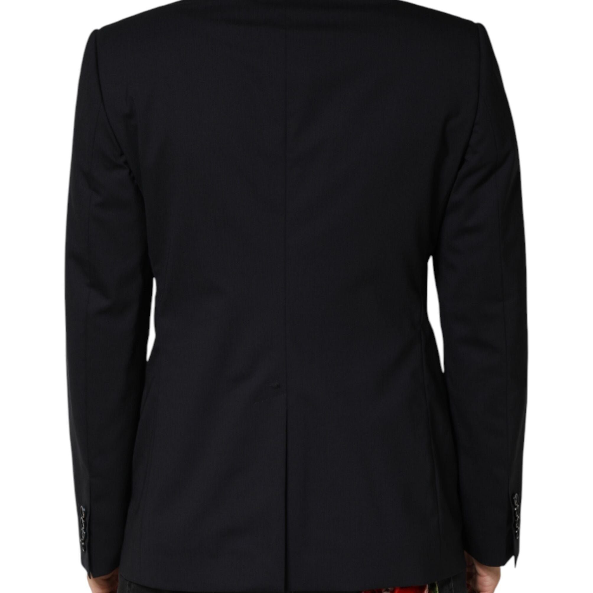 Dolce & Gabbana Black Wool Single Breasted 2 Button Blazer