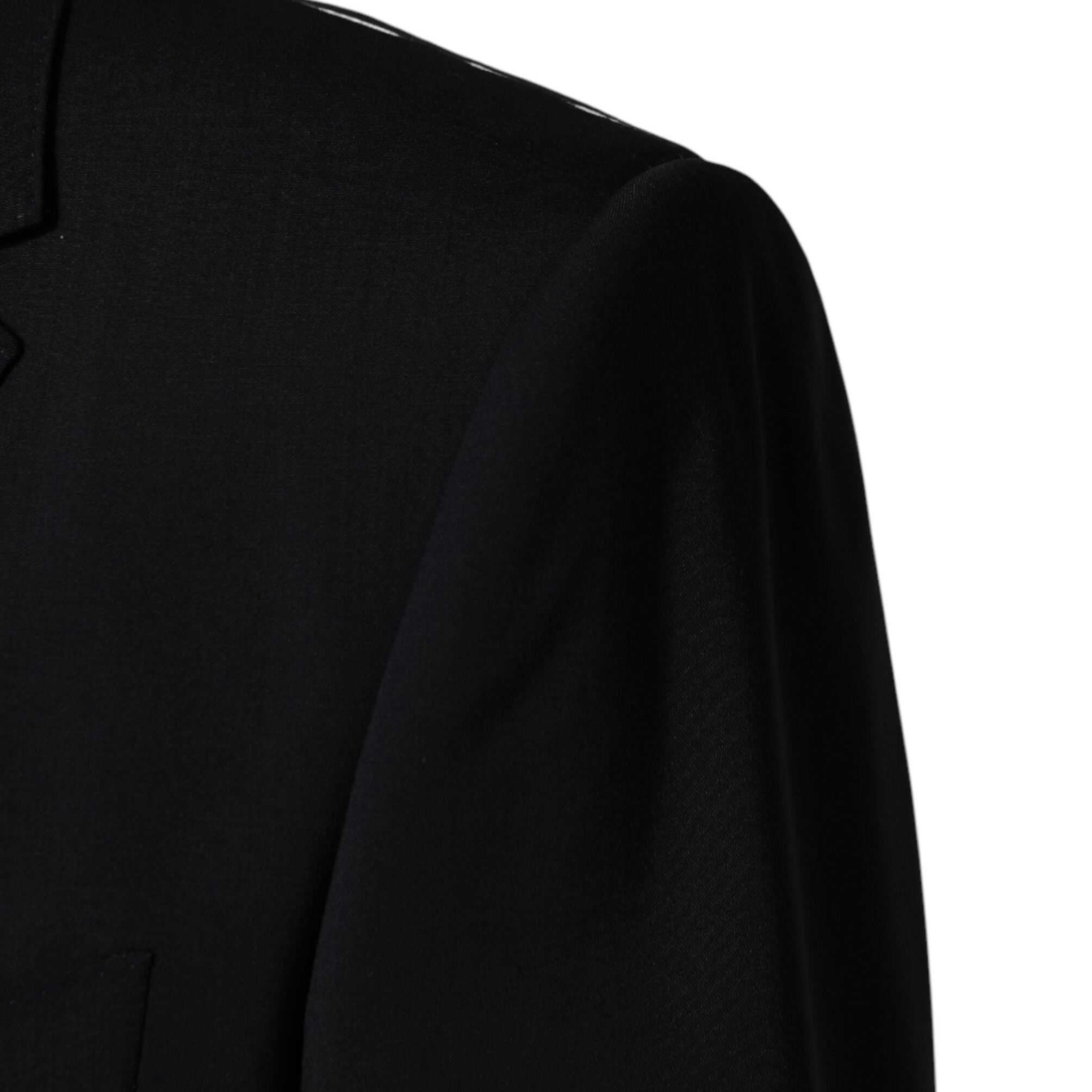Dolce & Gabbana Black Wool Single Breasted 2 Button Blazer