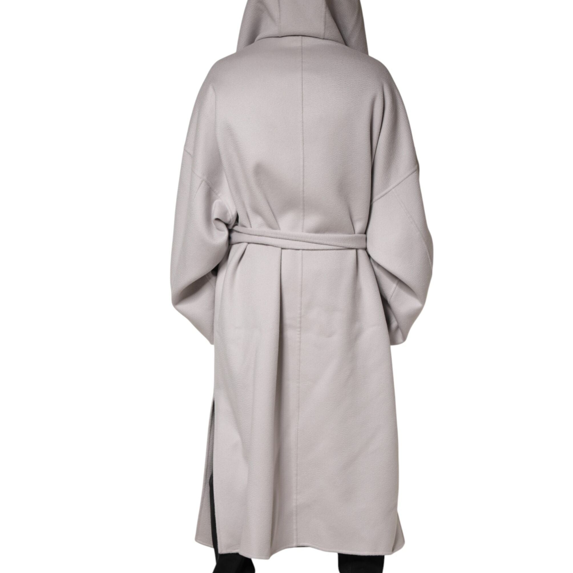 Dolce & Gabbana Off White Belted Long Trench Coat Men Jacket