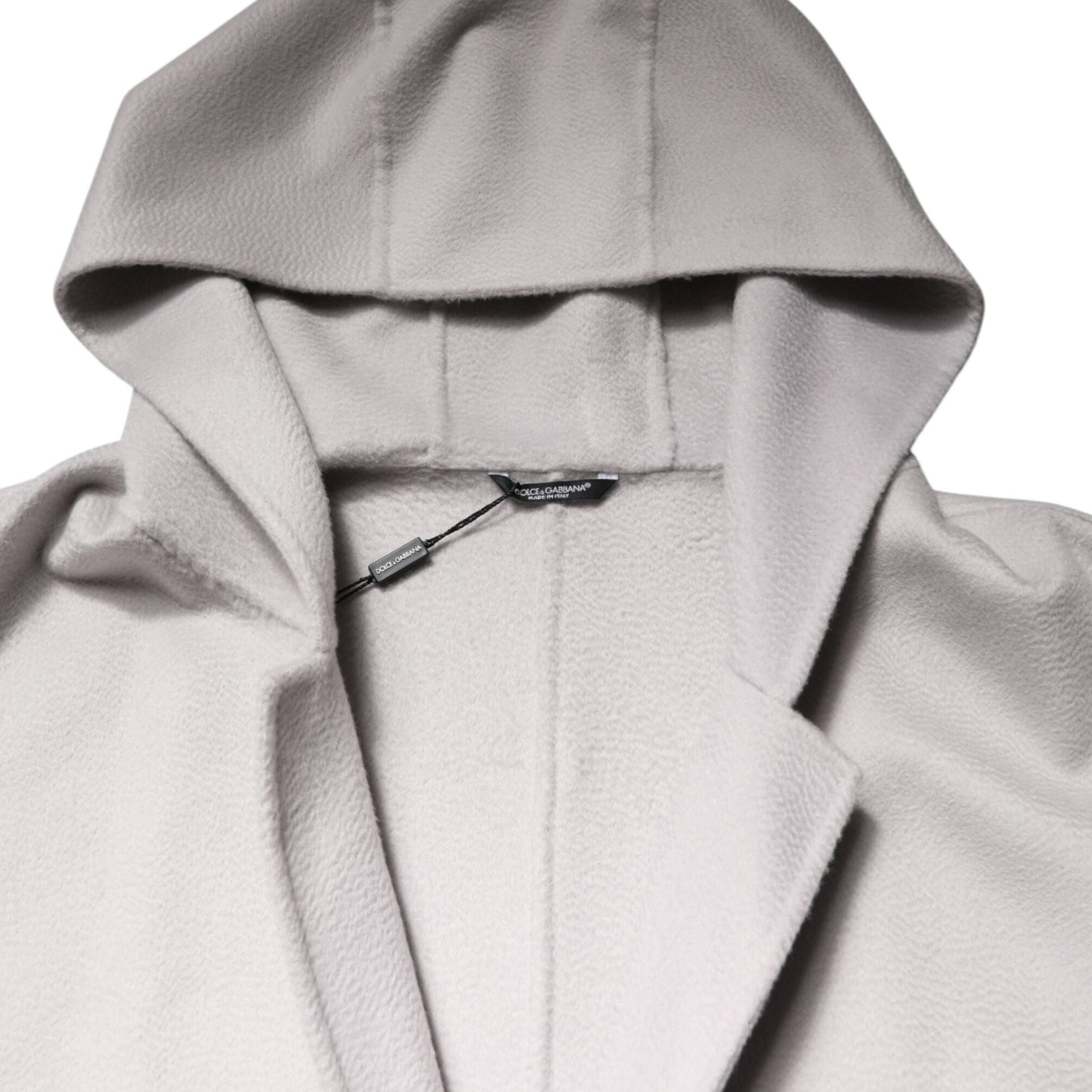 Dolce & Gabbana Off White Belted Long Trench Coat Men Jacket