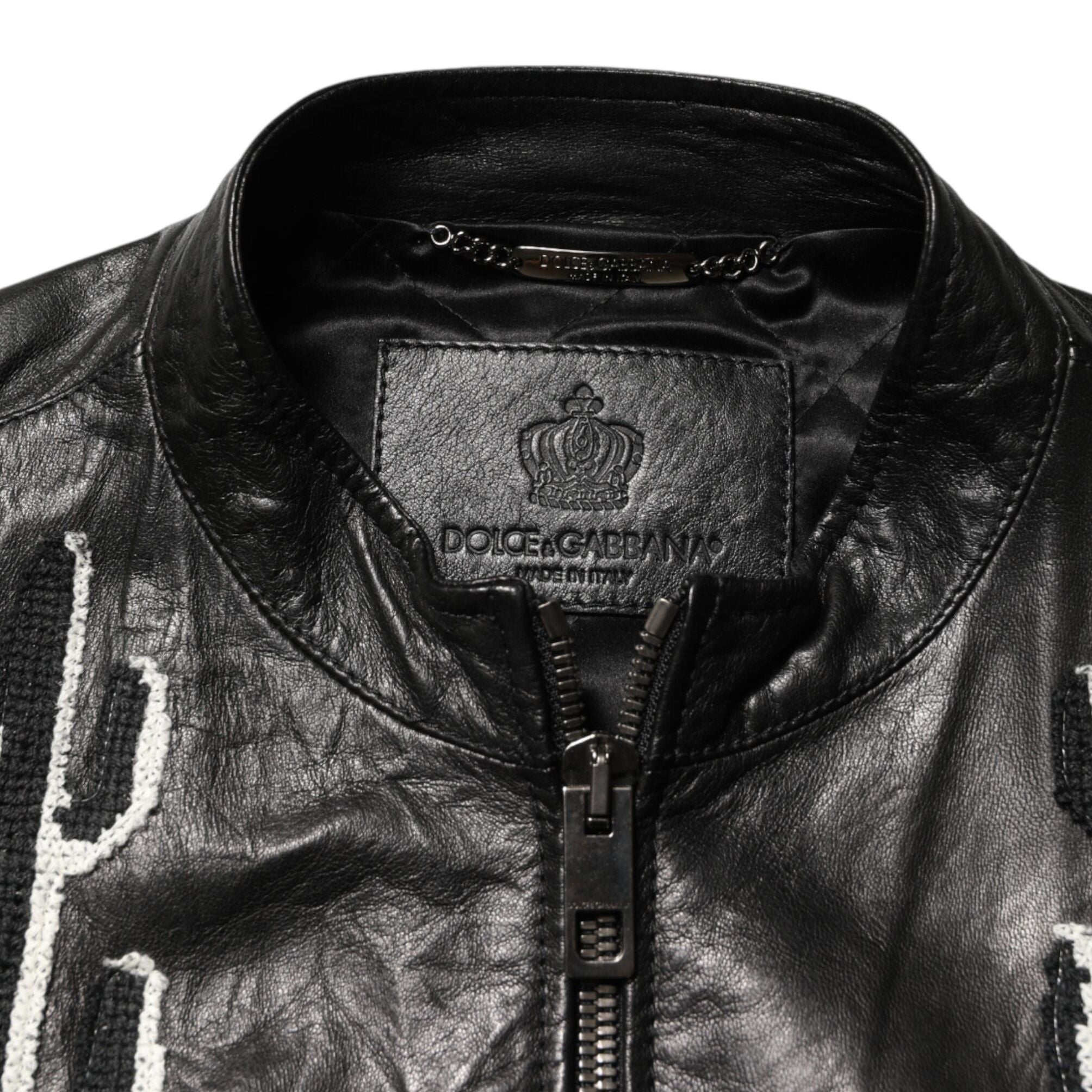 Dolce & Gabbana Black Guns n' Roses FullZip Men Biker Jacket
