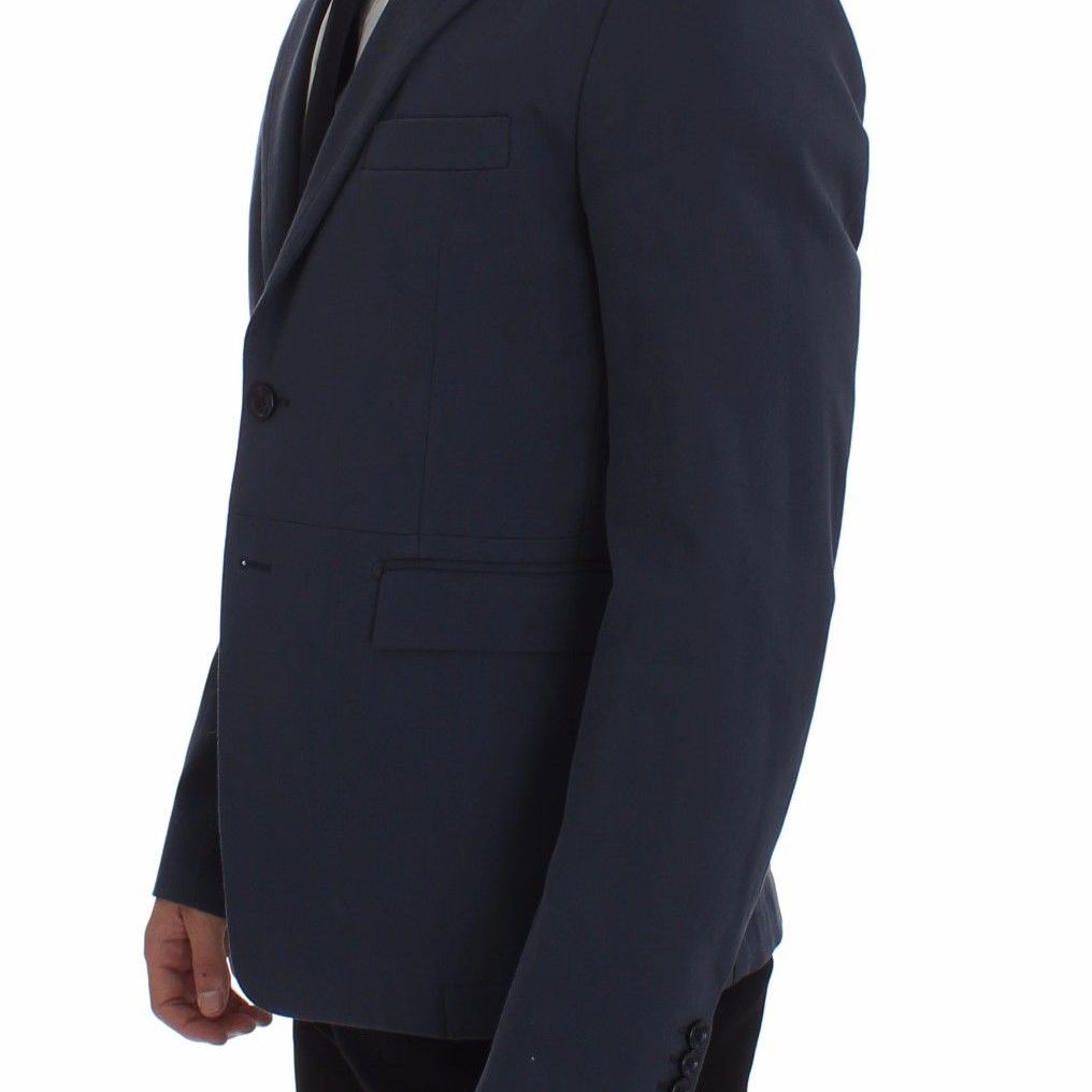 Dolce & Gabbana Blue Cotton Stretch Casual Blazer