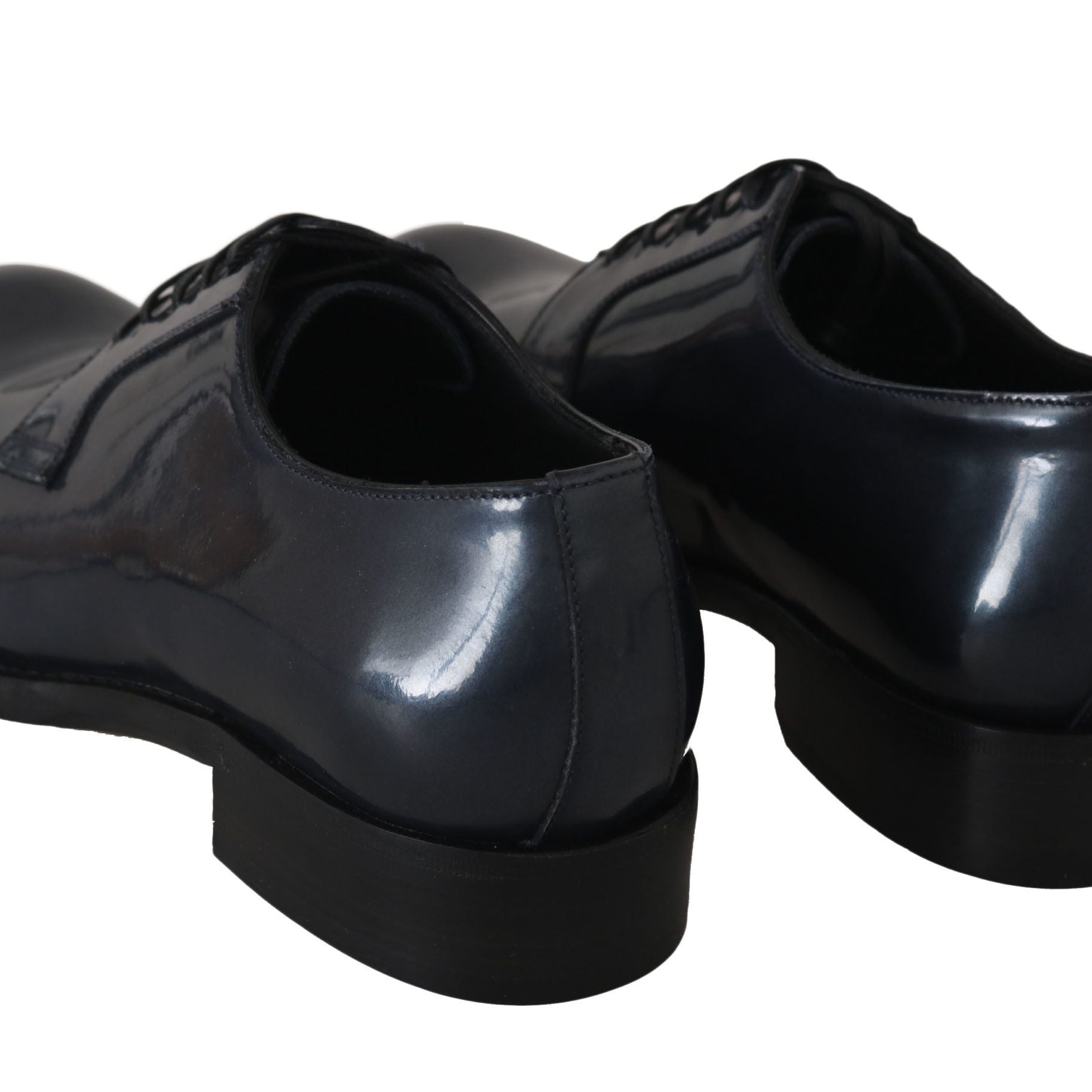 Dolce & Gabbana Blue Leather Derby Dress Formal Shoes