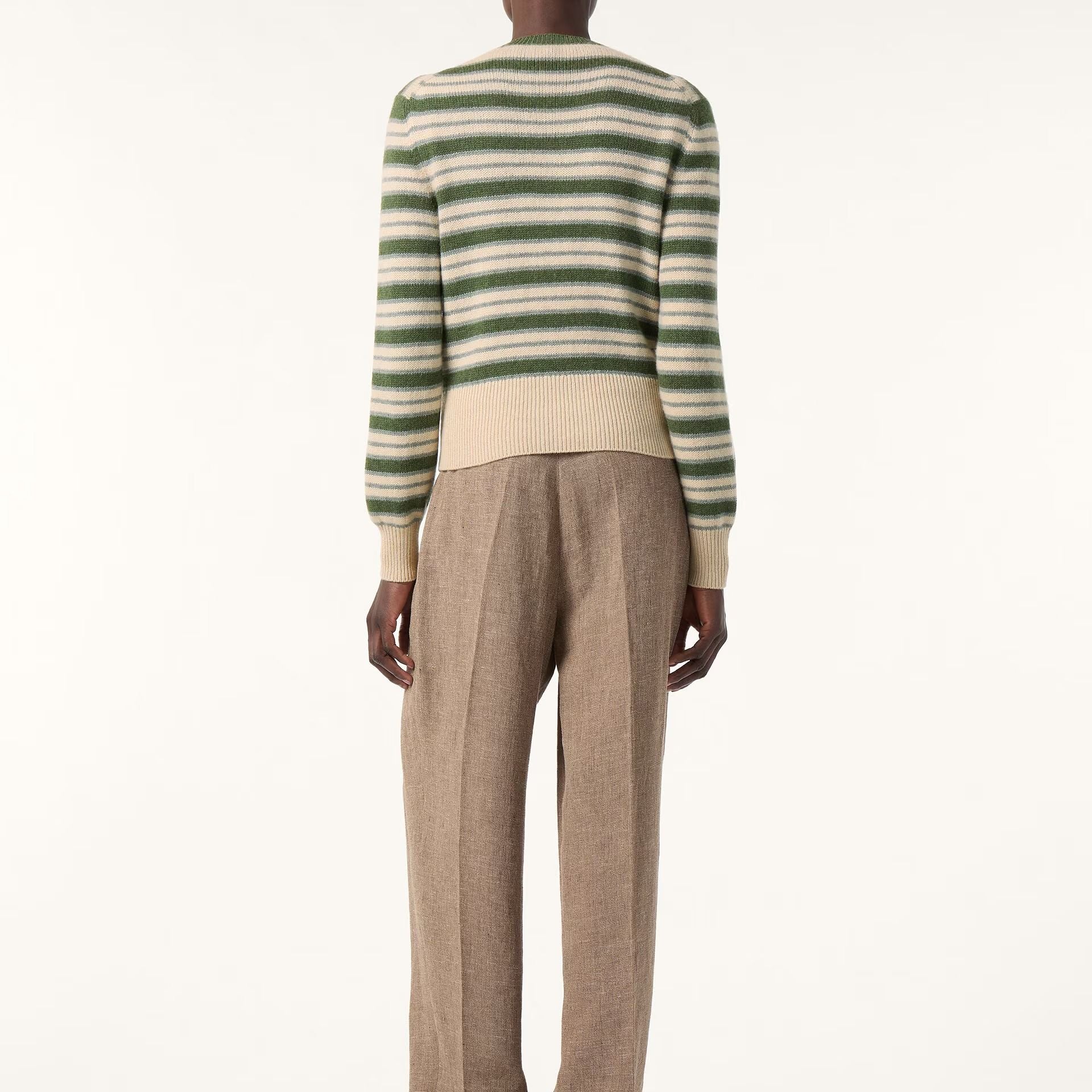 Loro Piana Fobello Stripes Cardigan in Baby Cashmere
