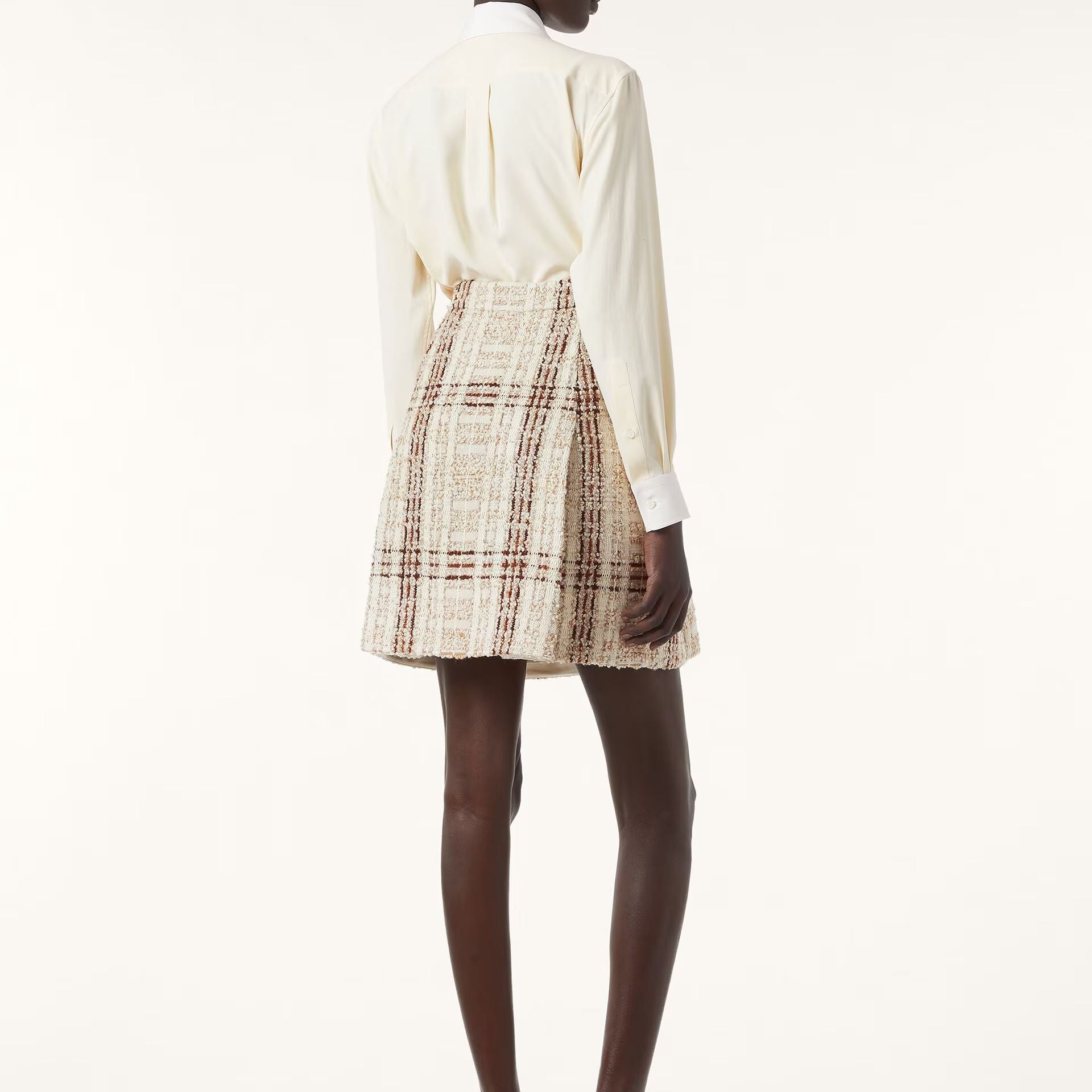 Loro Piana Stefanie Skirt in Virgin Wool, Cashmere, Silk