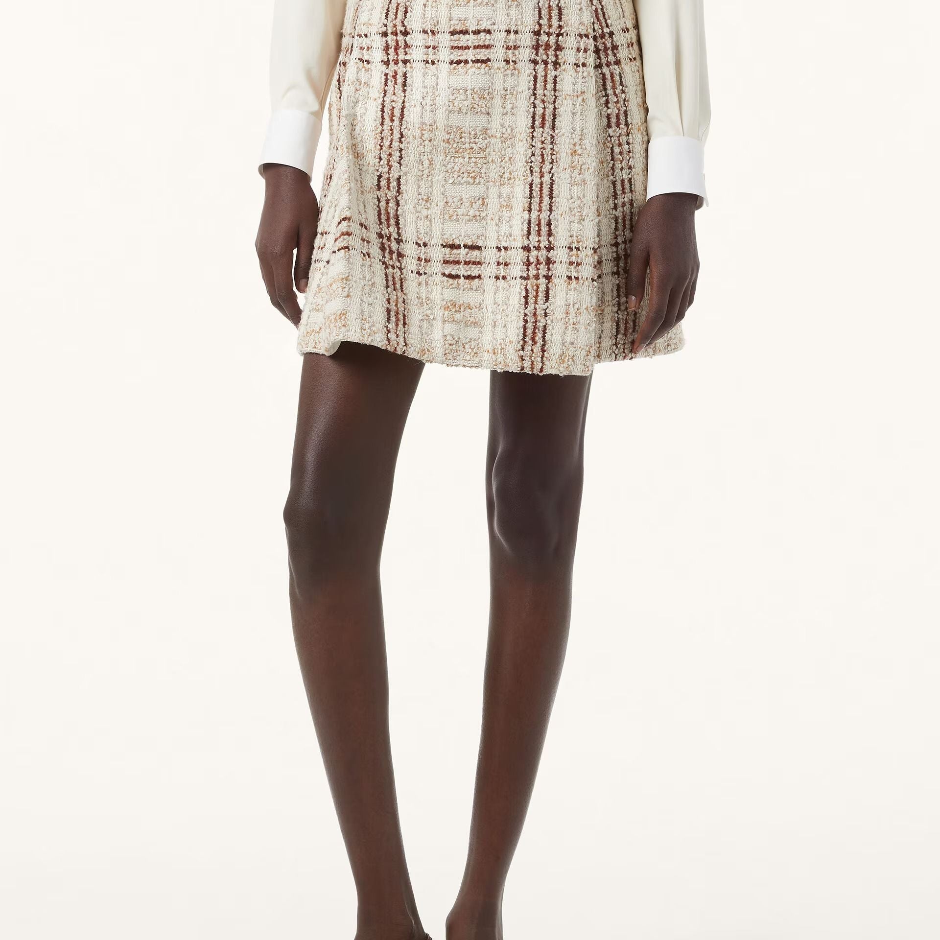 Loro Piana Stefanie Skirt in Virgin Wool, Cashmere, Silk