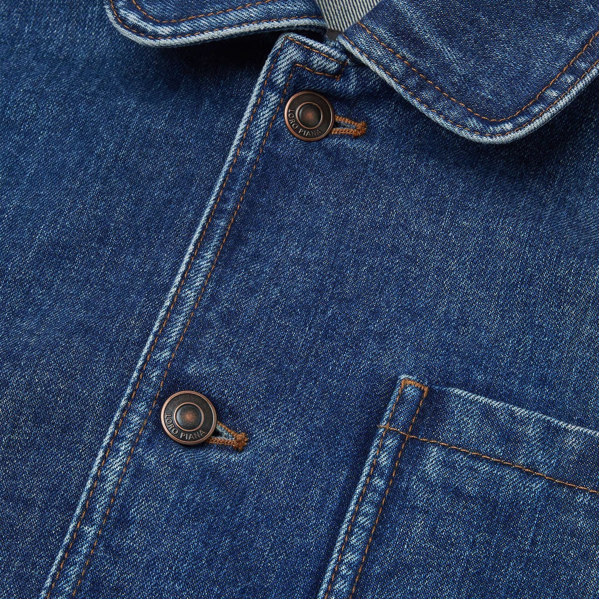 Loro Piana Nichi Jacket in Denim Silk