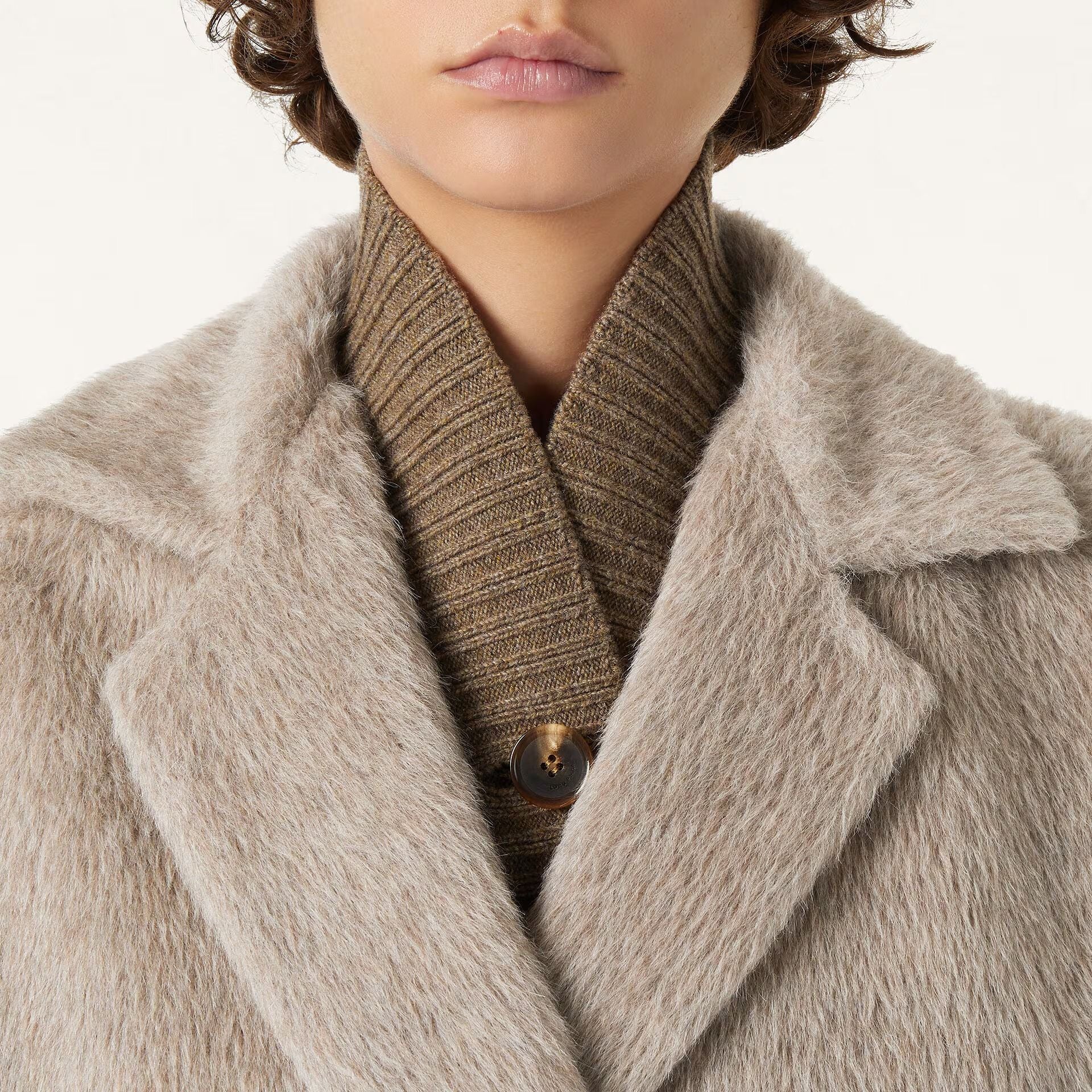 Loro Piana Maria Coat in Alpaca, Virgin Wool