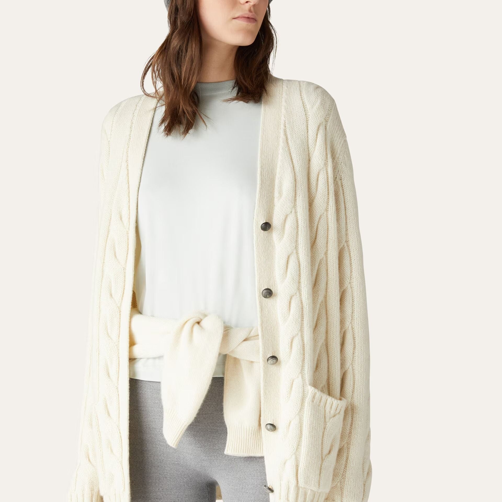 Loro Piana Napier Cardigan in Baby Cashmere Coarsehair
