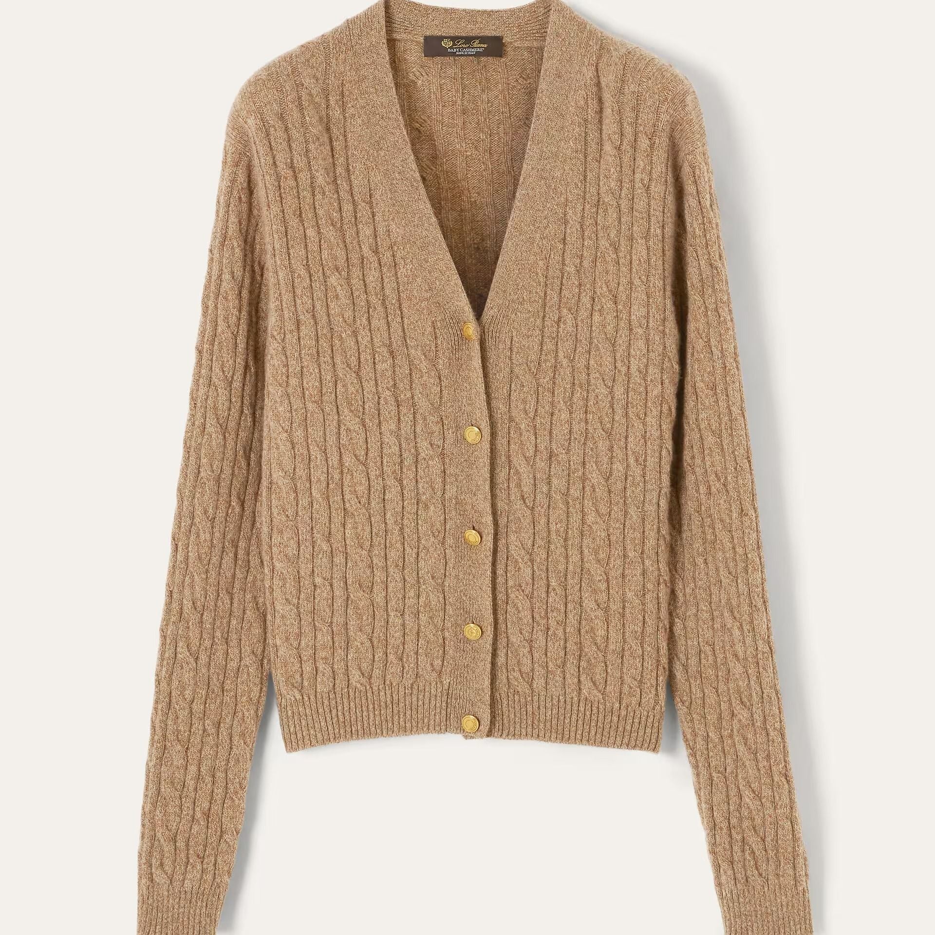 Loro Piana Treccia Cardigan in Baby Cashmere