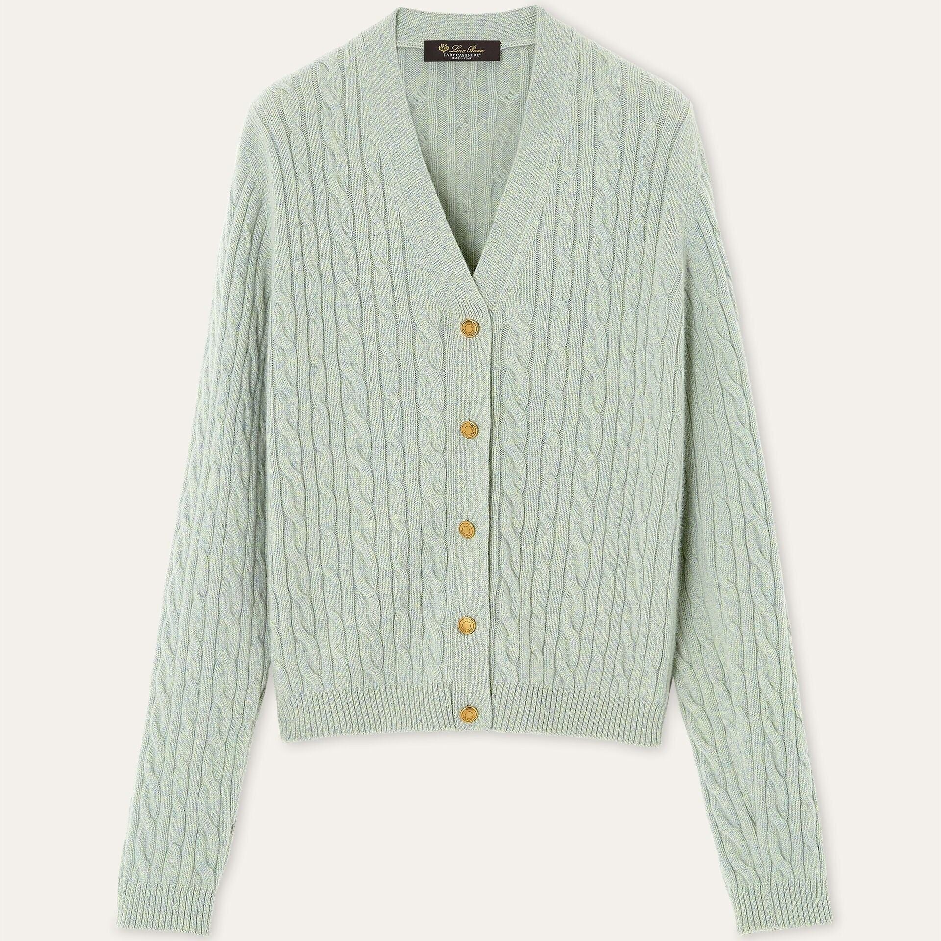 Loro Piana Treccia Cardigan in Baby Cashmere