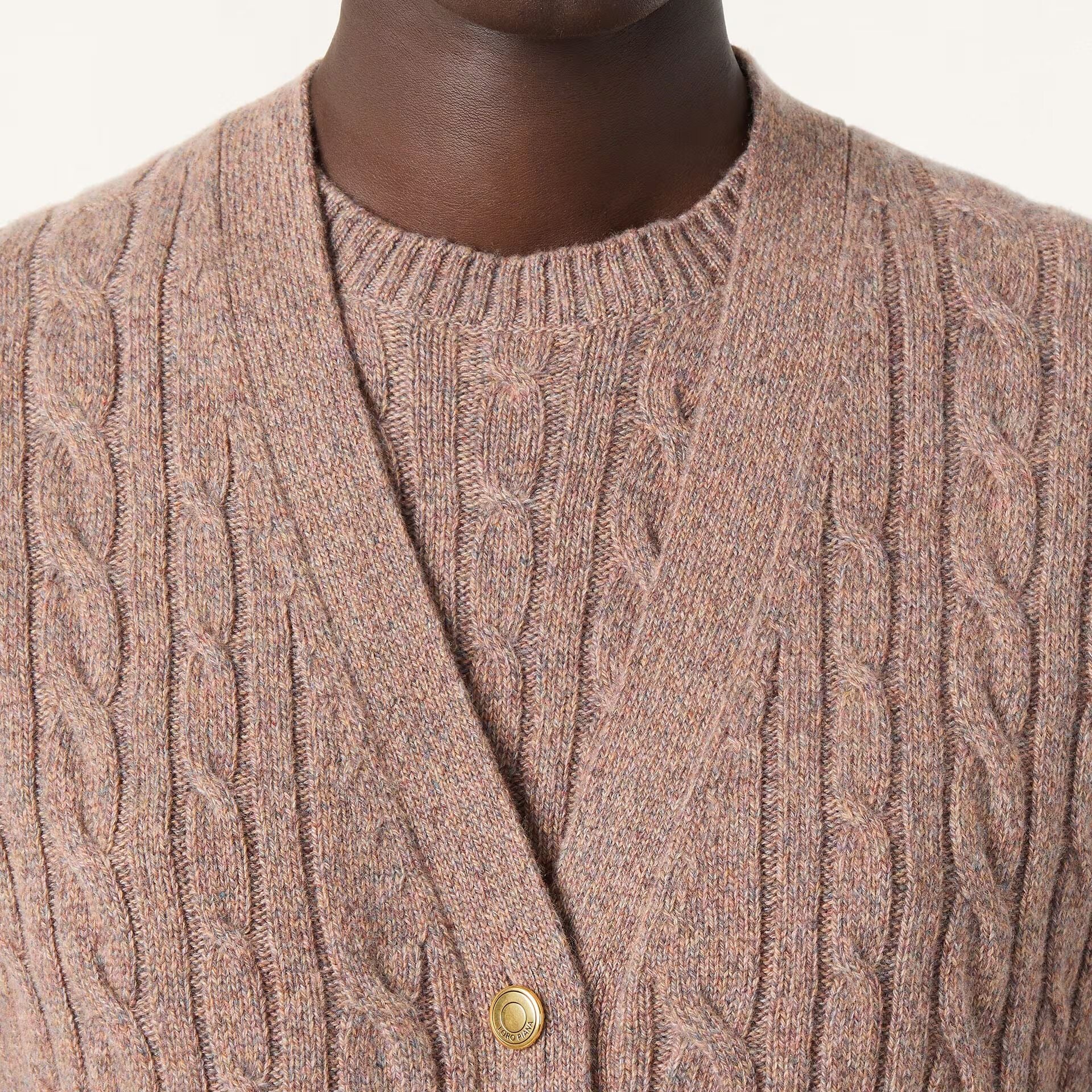 Loro Piana Treccia Cardigan in Baby Cashmere