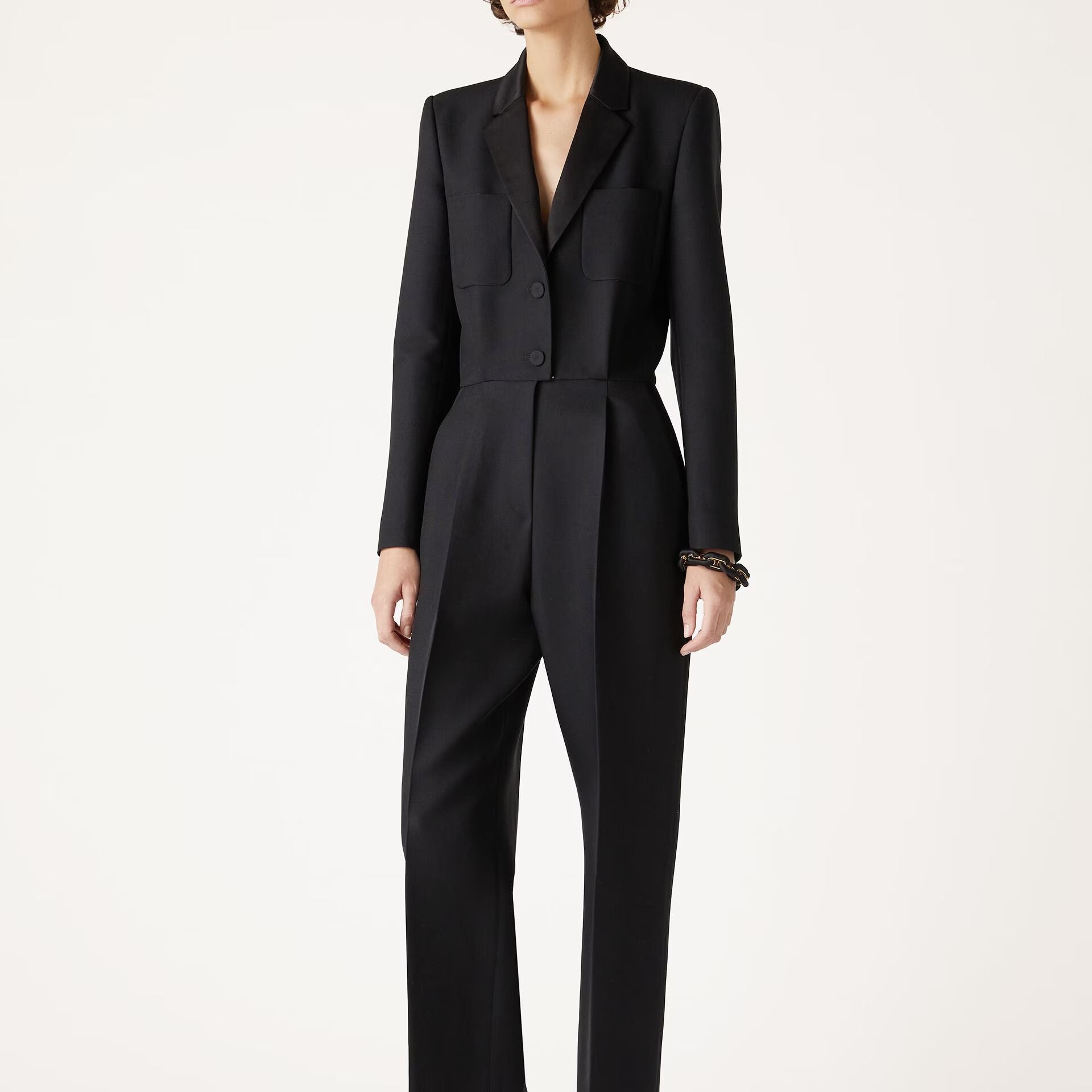Loro Piana Sabine Jumpsuit in Virgin Wool, Silk