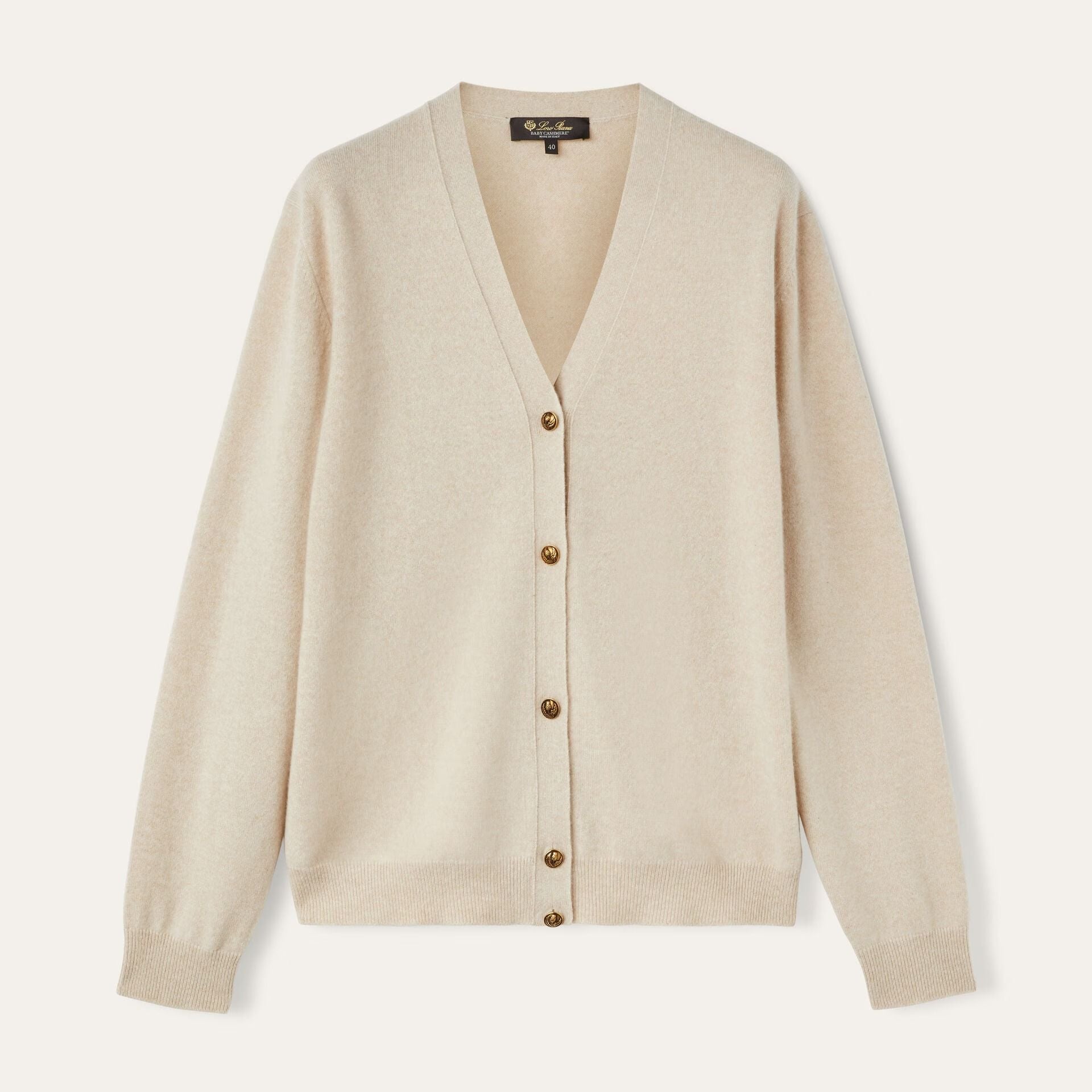 Loro Piana Classic Cardigan in Baby Cashmere