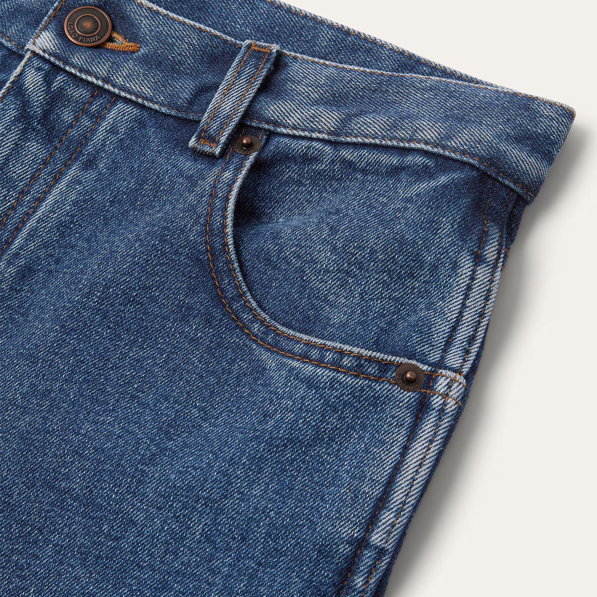Loro Piana Brooke Jeans in Denim Silk
