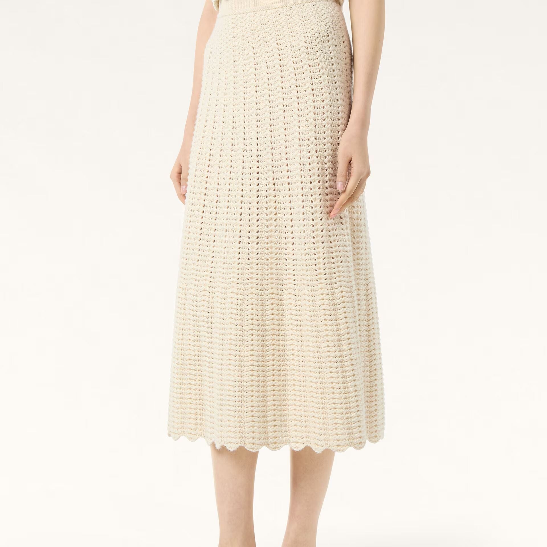 Loro Piana Arola Skirt in Cashmere, Abaca