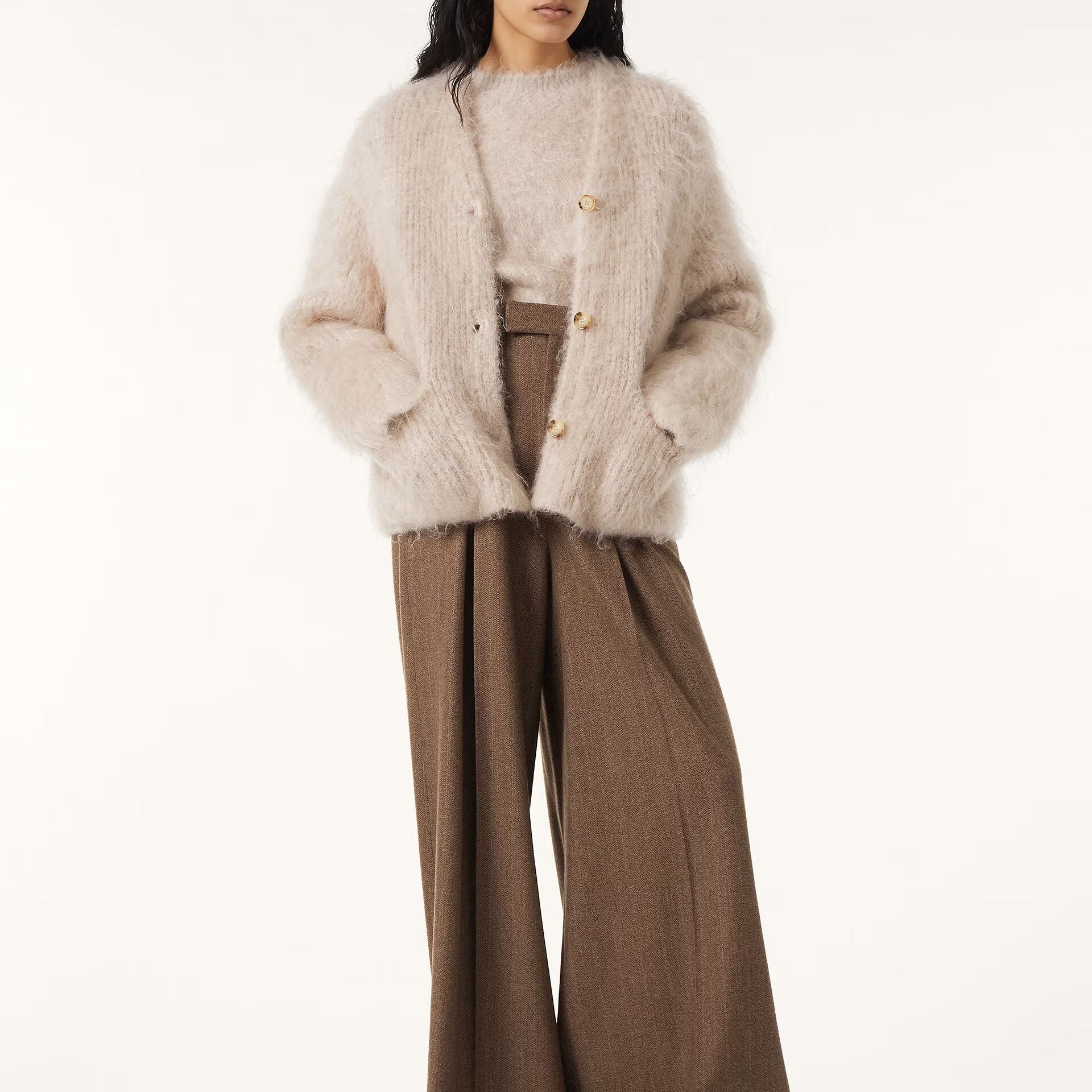 Loro Piana Cherry Hill Cardigan in Mohair, Cashmere