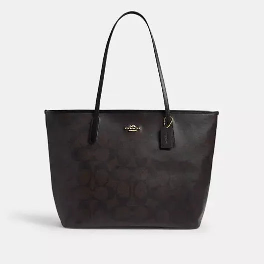 Coach Large City Tote Bag In Maxi Signature Canvas