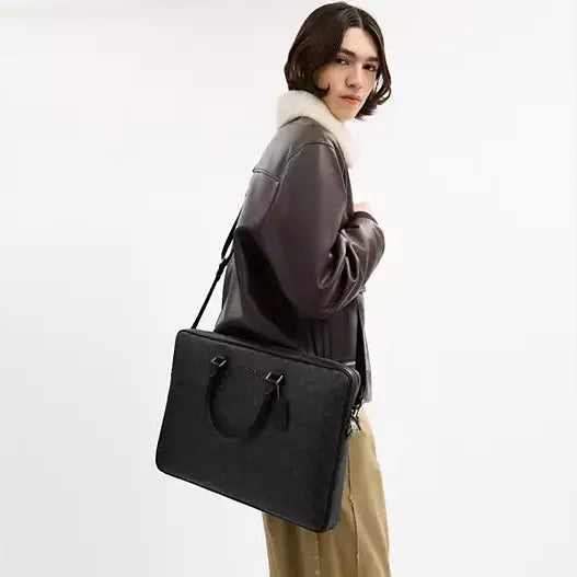 Coach Ethan Large Brief In Signature Canvas