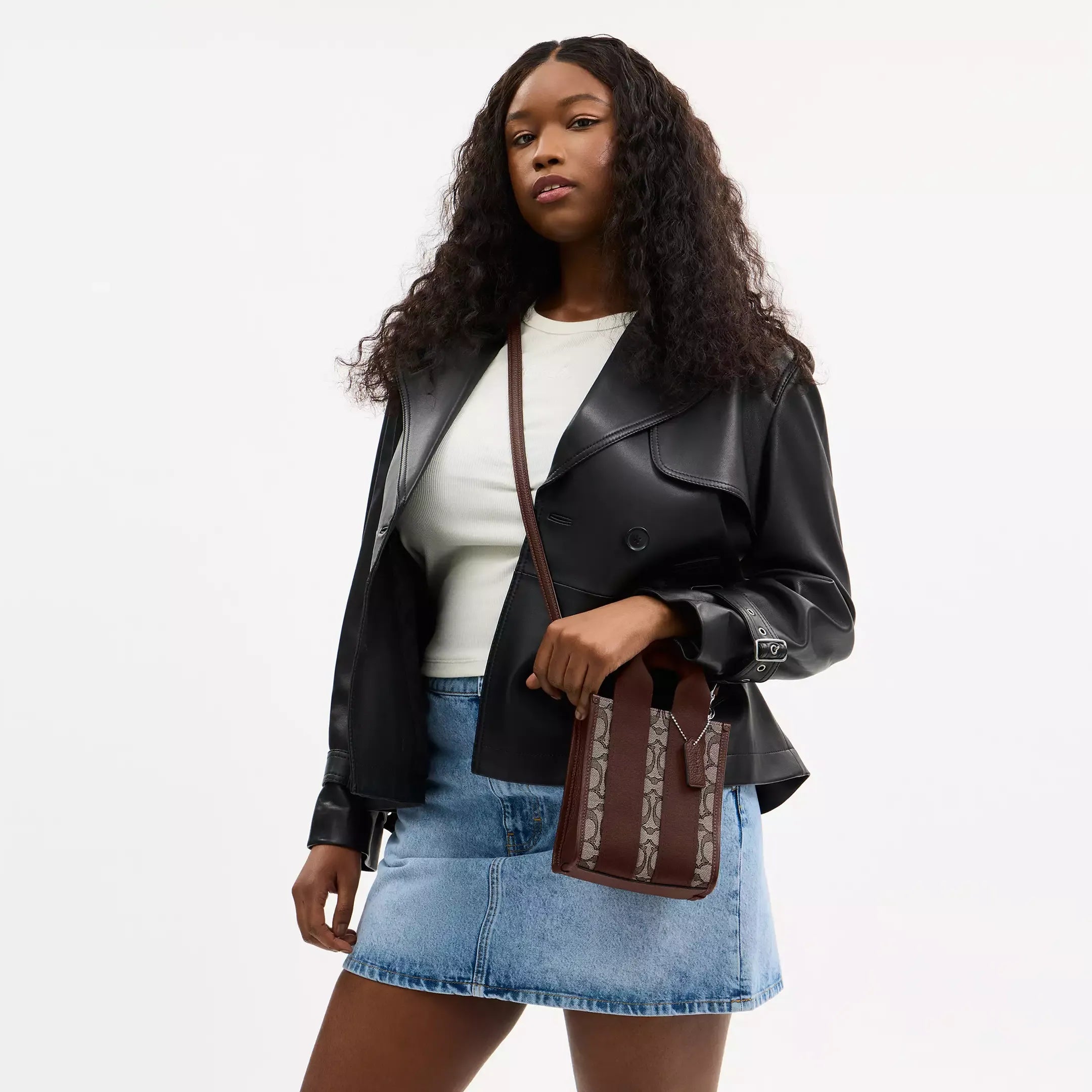 Coach Smith Mini Tote Bag In Signature Jacquard