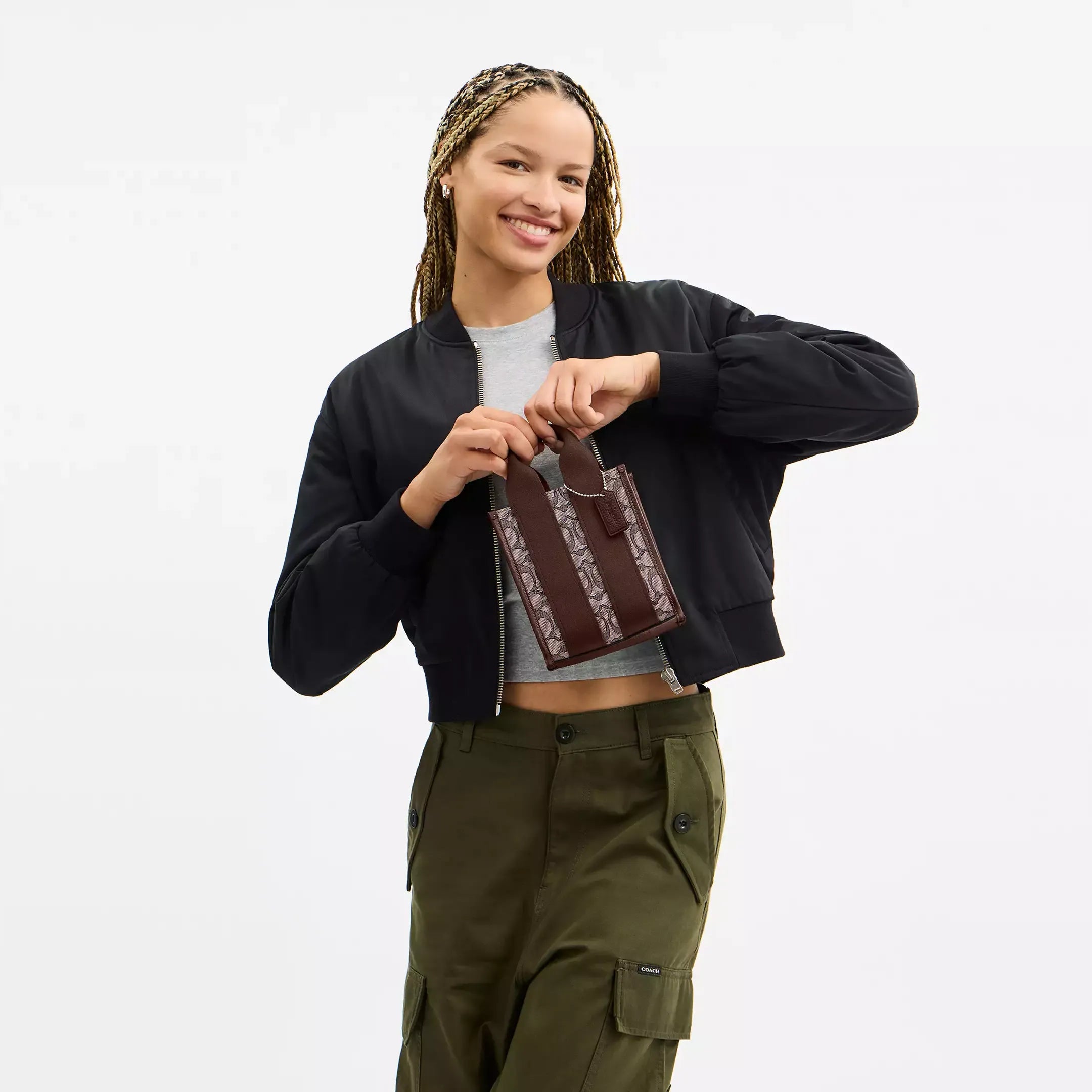 Coach Smith Mini Tote Bag In Signature Jacquard