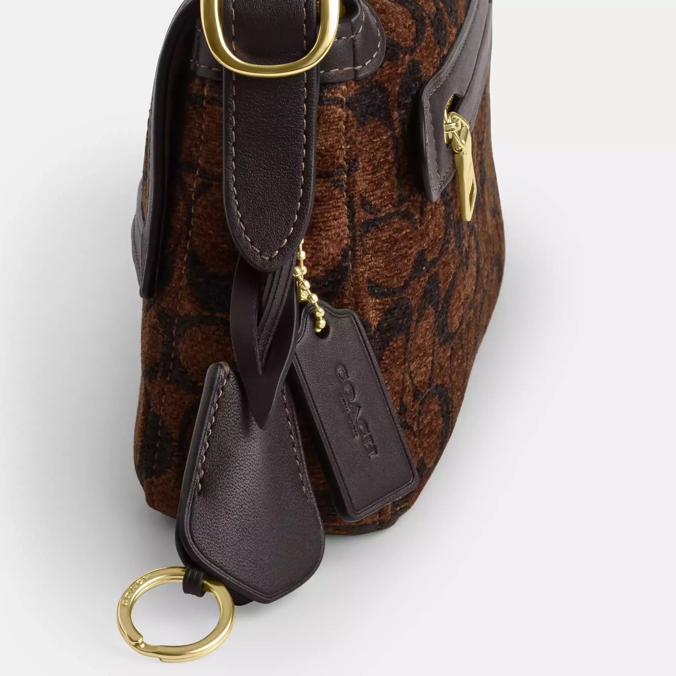 Coach Etta Small Flap Shoulder Bag In Signature Chenille