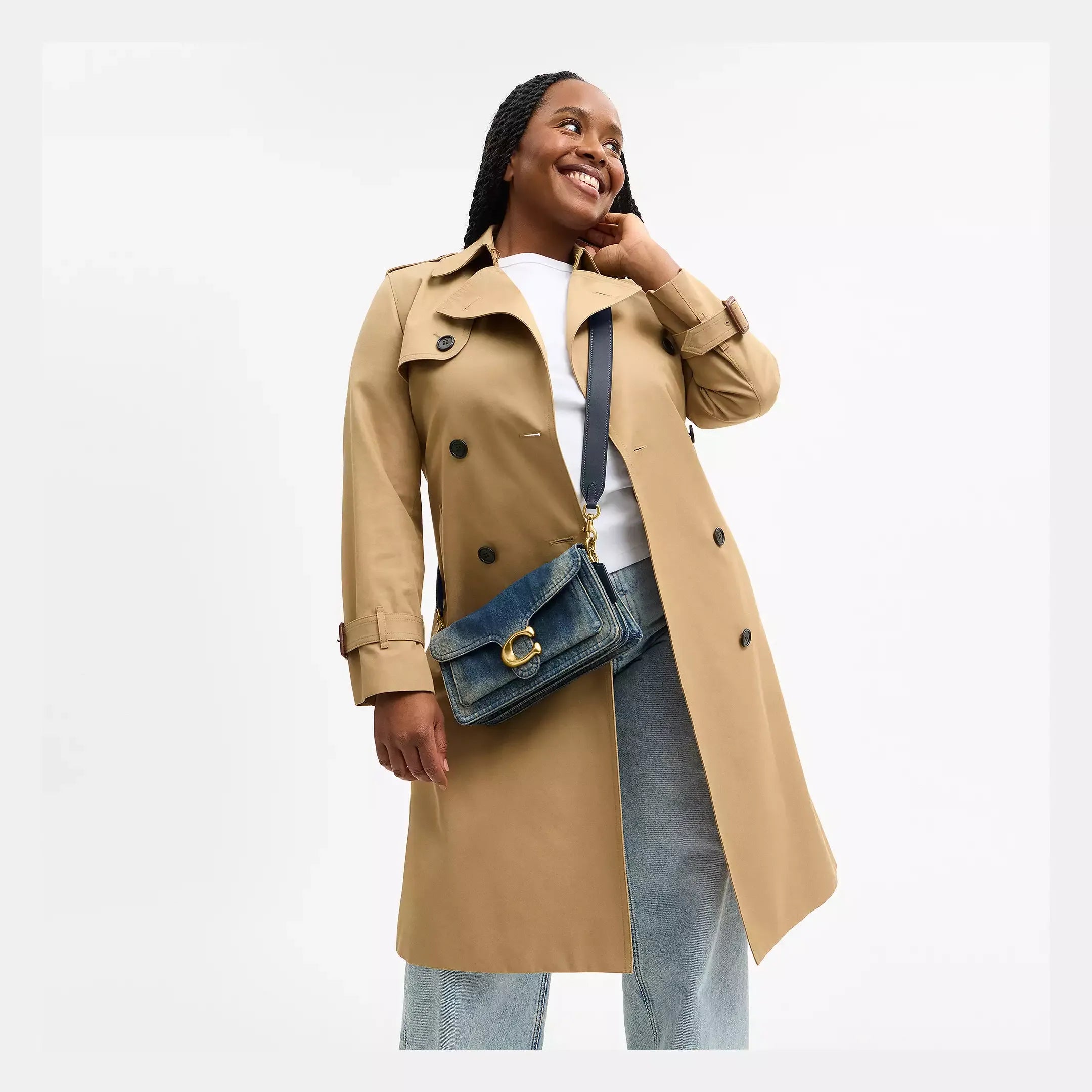Coach Tabby Shoulder Bag 26 In Regenerative Cotton Denim