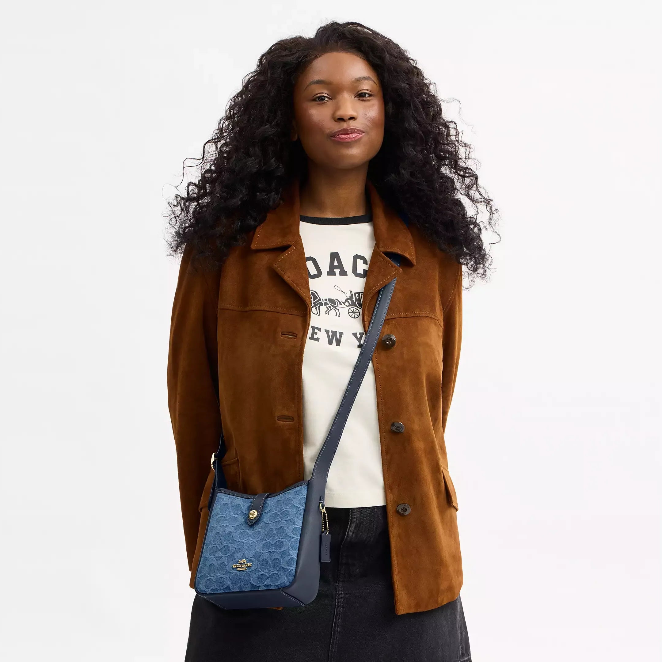 Coach Hadley Mini Crossbody Bag In Signature Denim