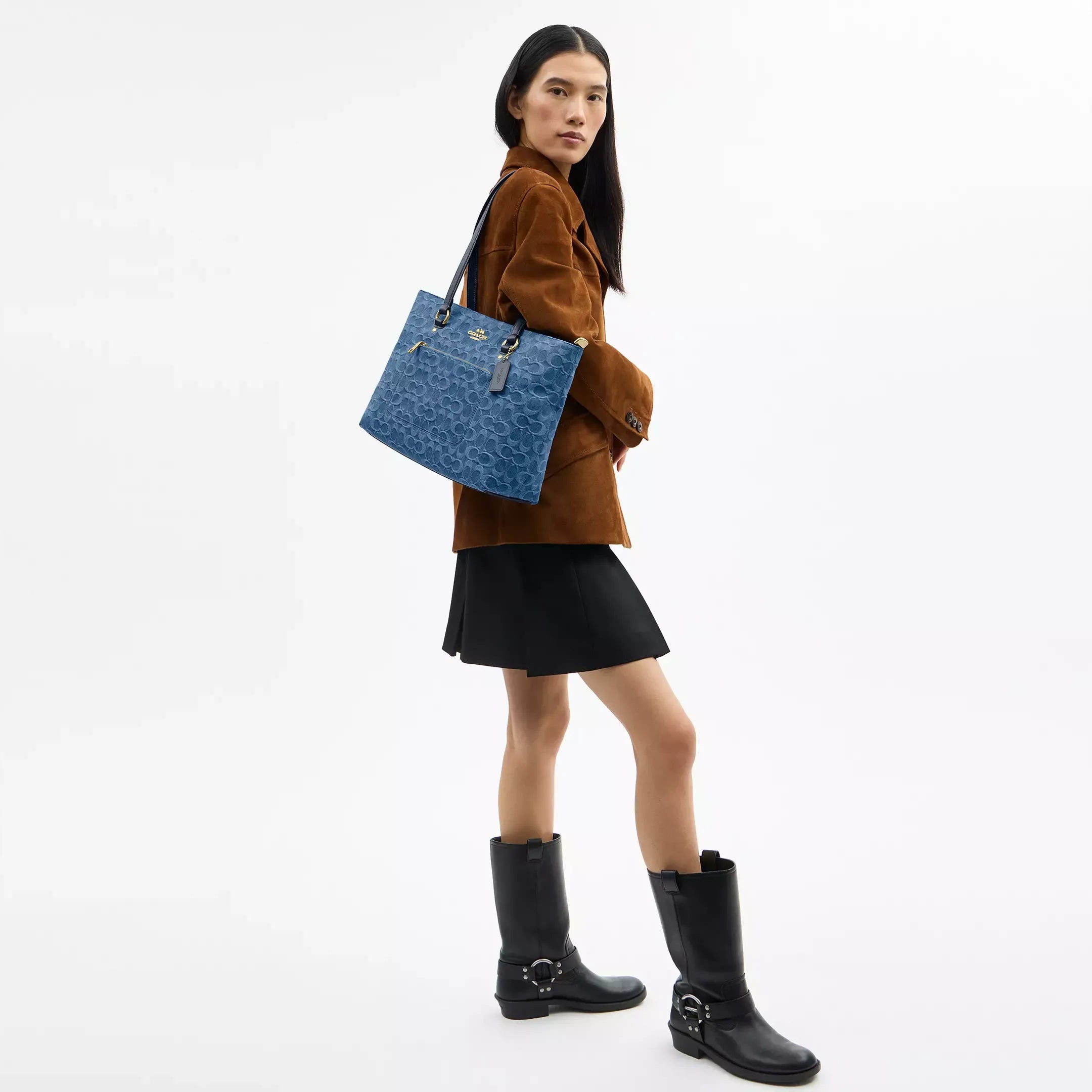 Coach Station Tote Bag In Signature Denim