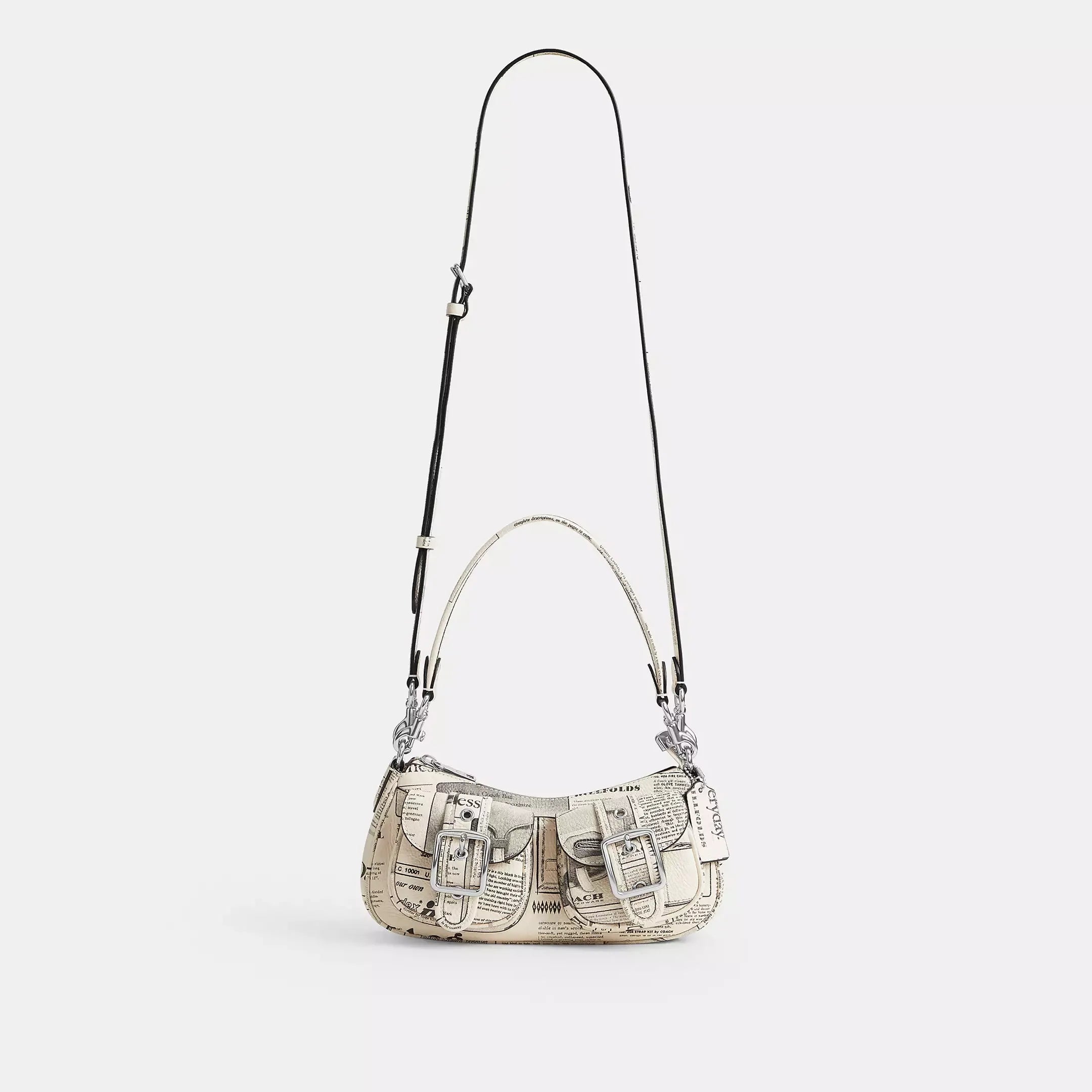 Coach Ashton Shoulder Bag With Newspaper Print