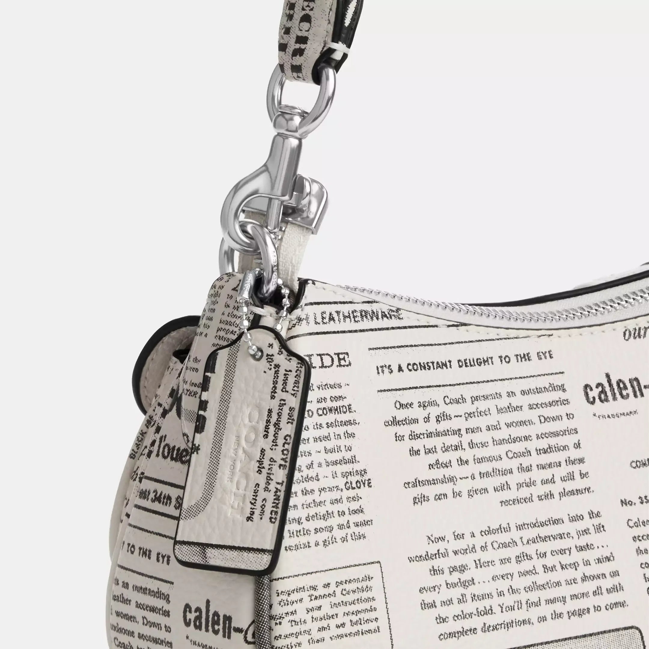 Coach Ashton Shoulder Bag With Newspaper Print