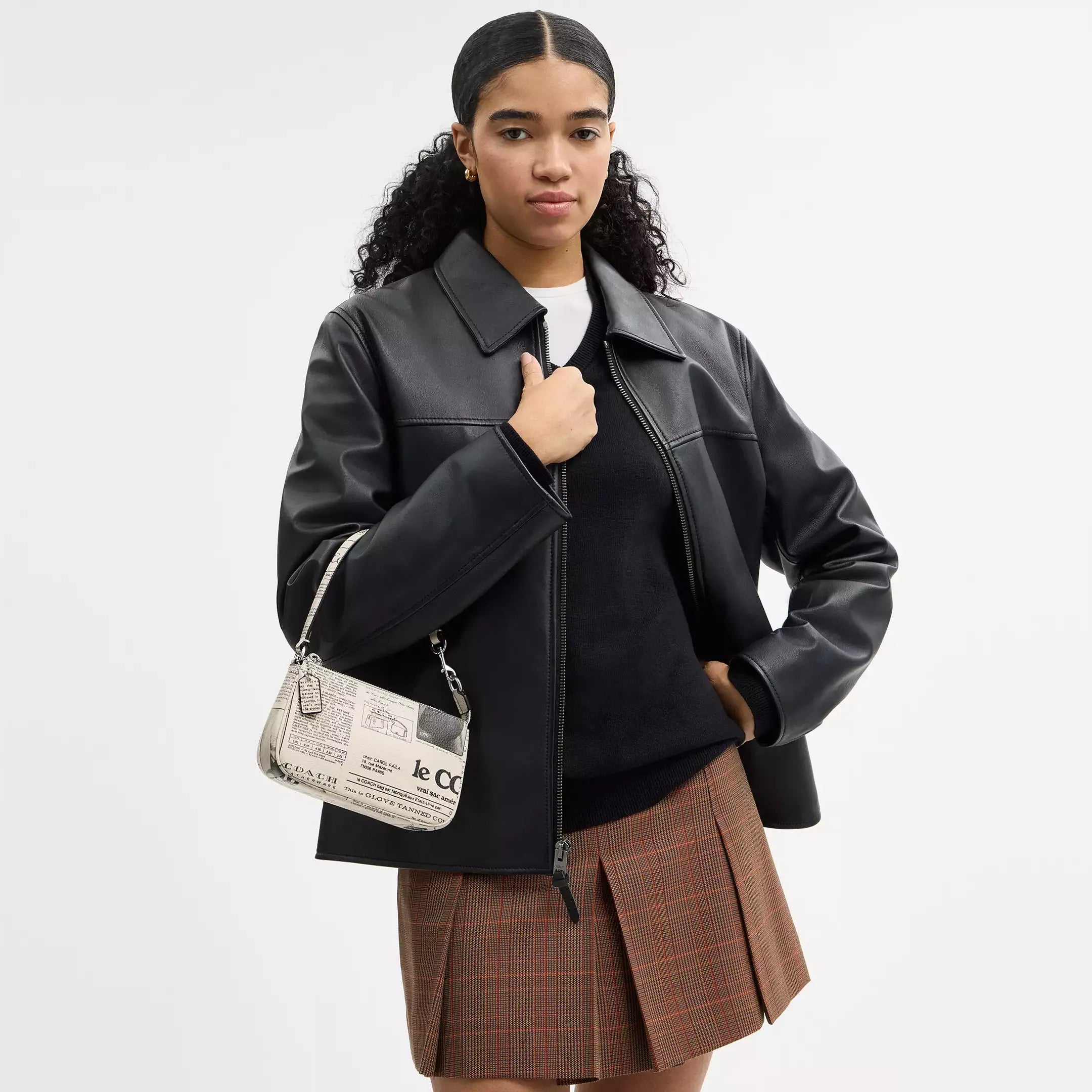 Coach Nolita 19 With Newspaper Print