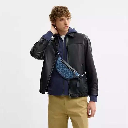 Coach Warren Mini Belt Bag In Signature Denim