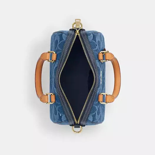 Coach Mini Rowan Crossbody Bag In Signature Denim