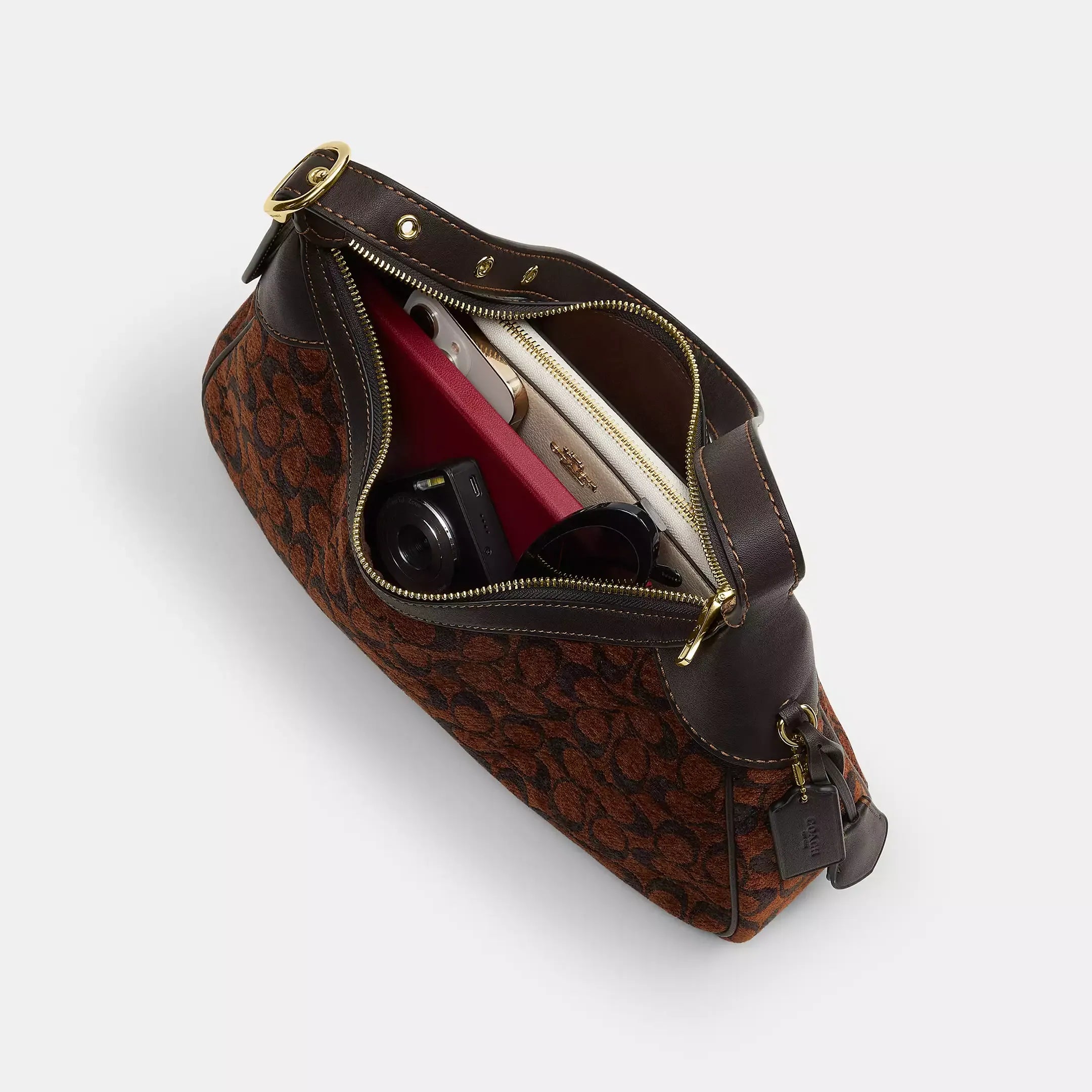 Coach Ella Small Shoulder Bag In Signature Chenille
